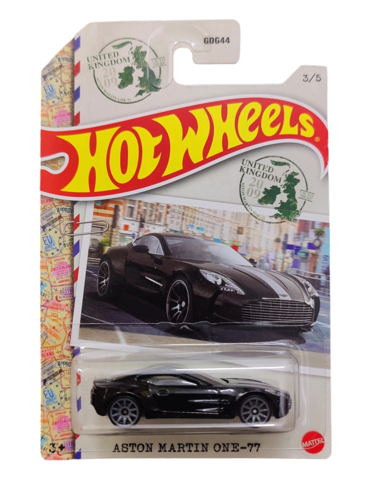 HotWheels Aston Martin One-77 Imported Mainline Card Art 1:64 Scale