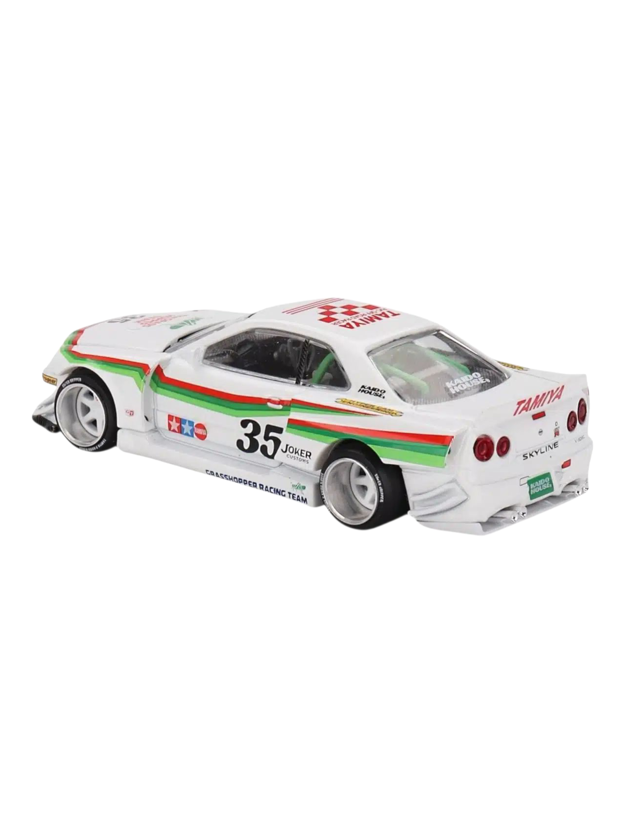 Mini GT Tamiya x Kaido House Collaboration Nissan Skyline GT-R (R34) "The Grasshopper" 1:64 Scale