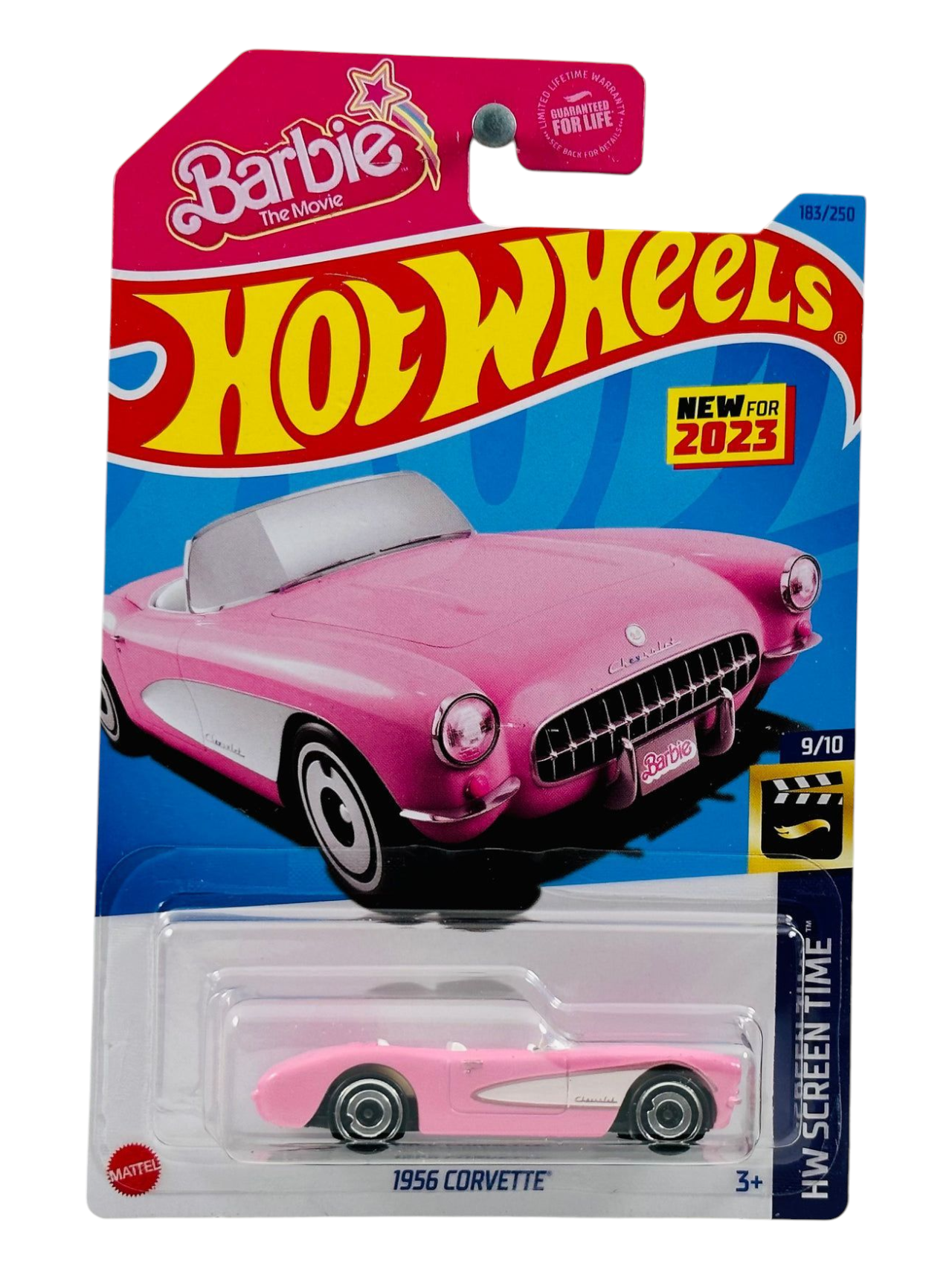 HotWheels Barbie The Movie 1956 Corvette Imported Mainline 1:64 Scale