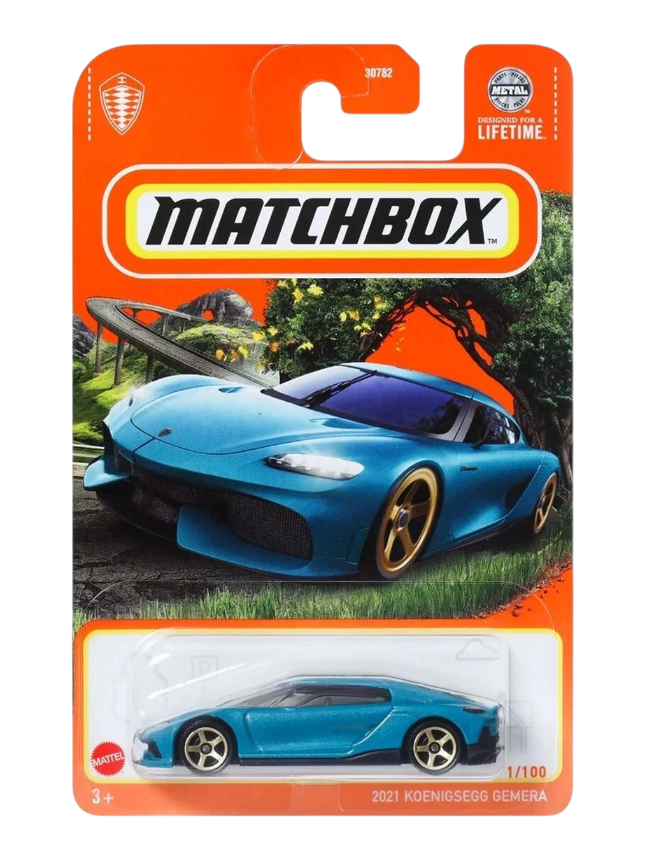 Matchbox Koenigsegg Gemera 2021 Gris - Voiture 1:64 Série 70 Ans 45/100