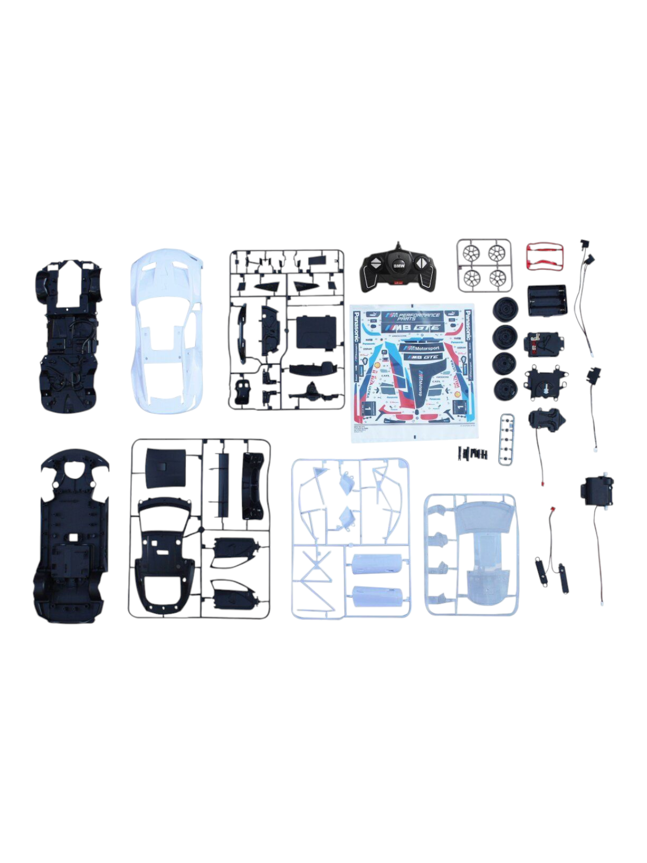 Rastar BMW M8 GTE RC Assembly Model Kit 1:18 Scale (66 pcs and 8 pts)