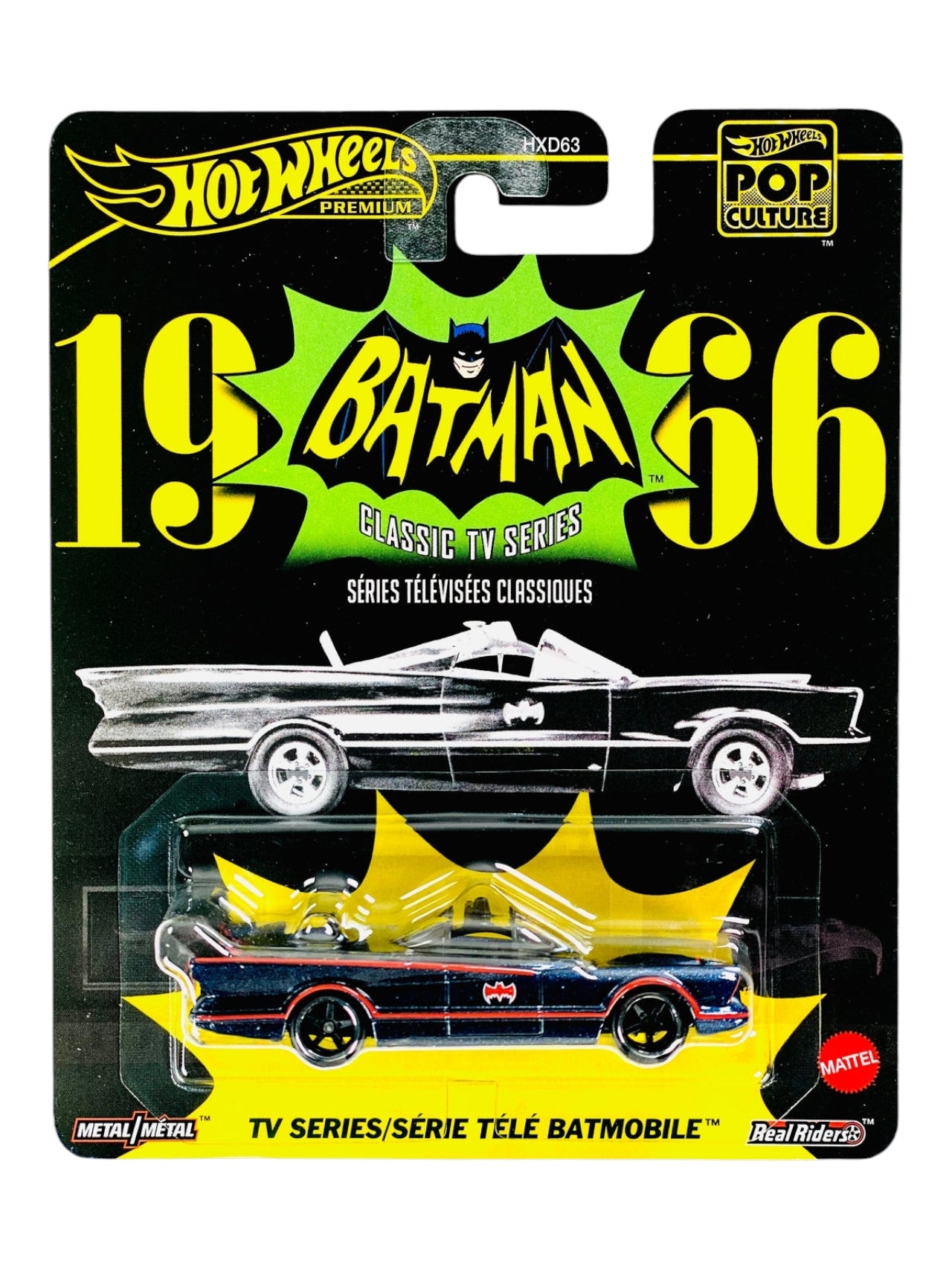 Hotwheels pop culture Batman classic tv series batmobile imported premium 1:64 Scale