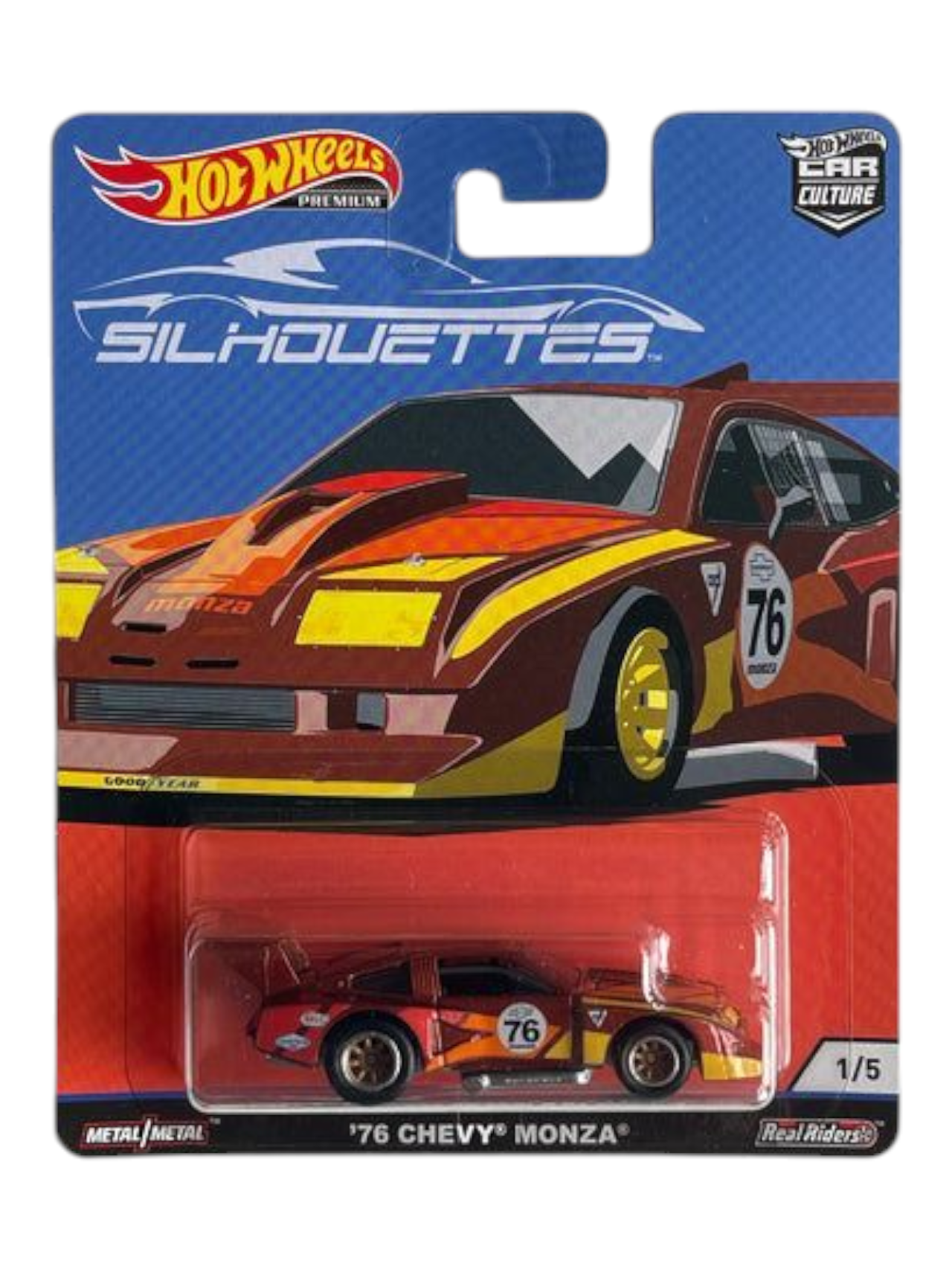 HotWheels Silhouettes 76 Chevy Monza Imported Premium 1:64 Scale
