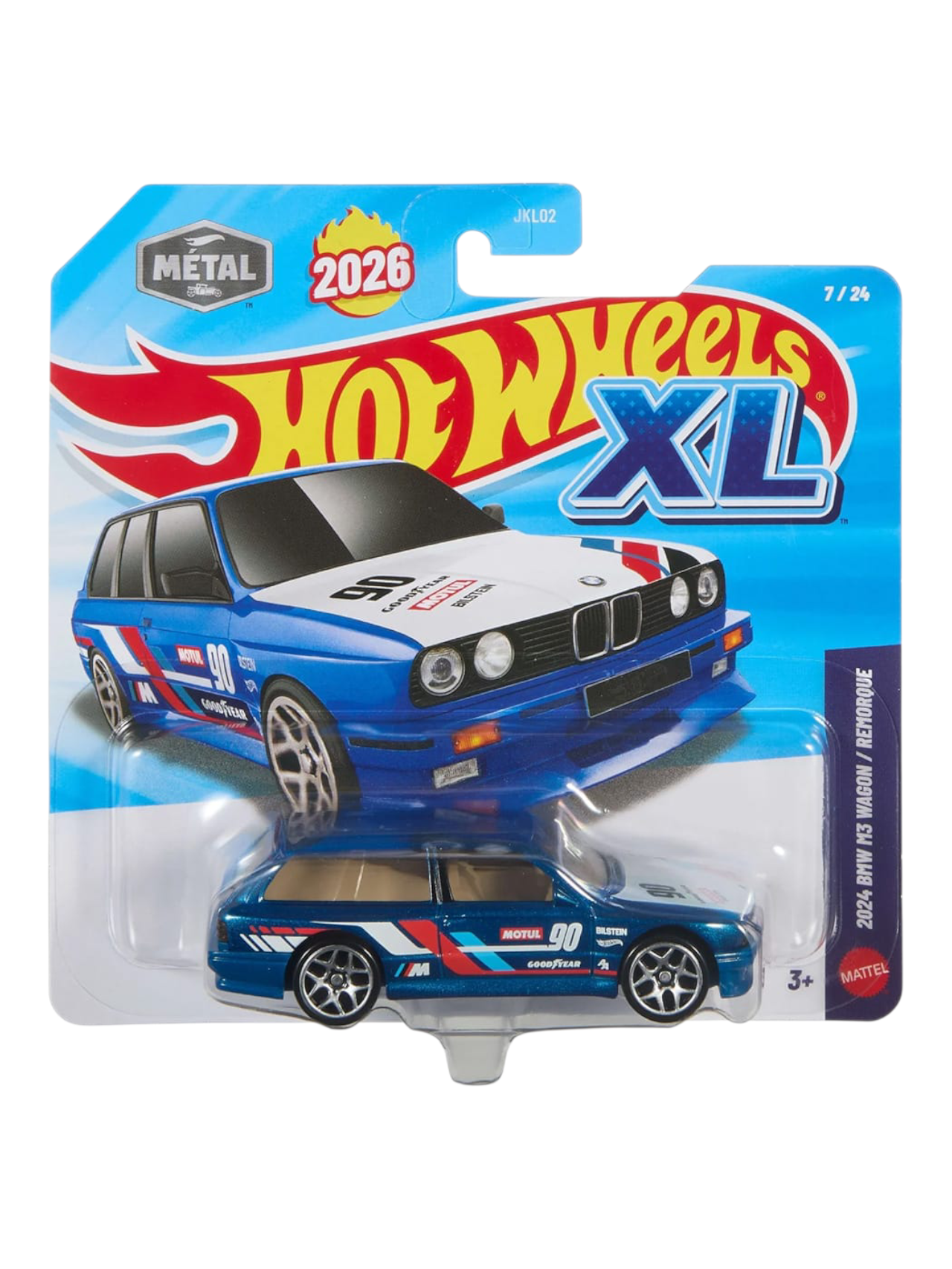 HotWheels XL 2024 BMW M3 Wagon/ Remorque Imported Mainline 1:43 Scale