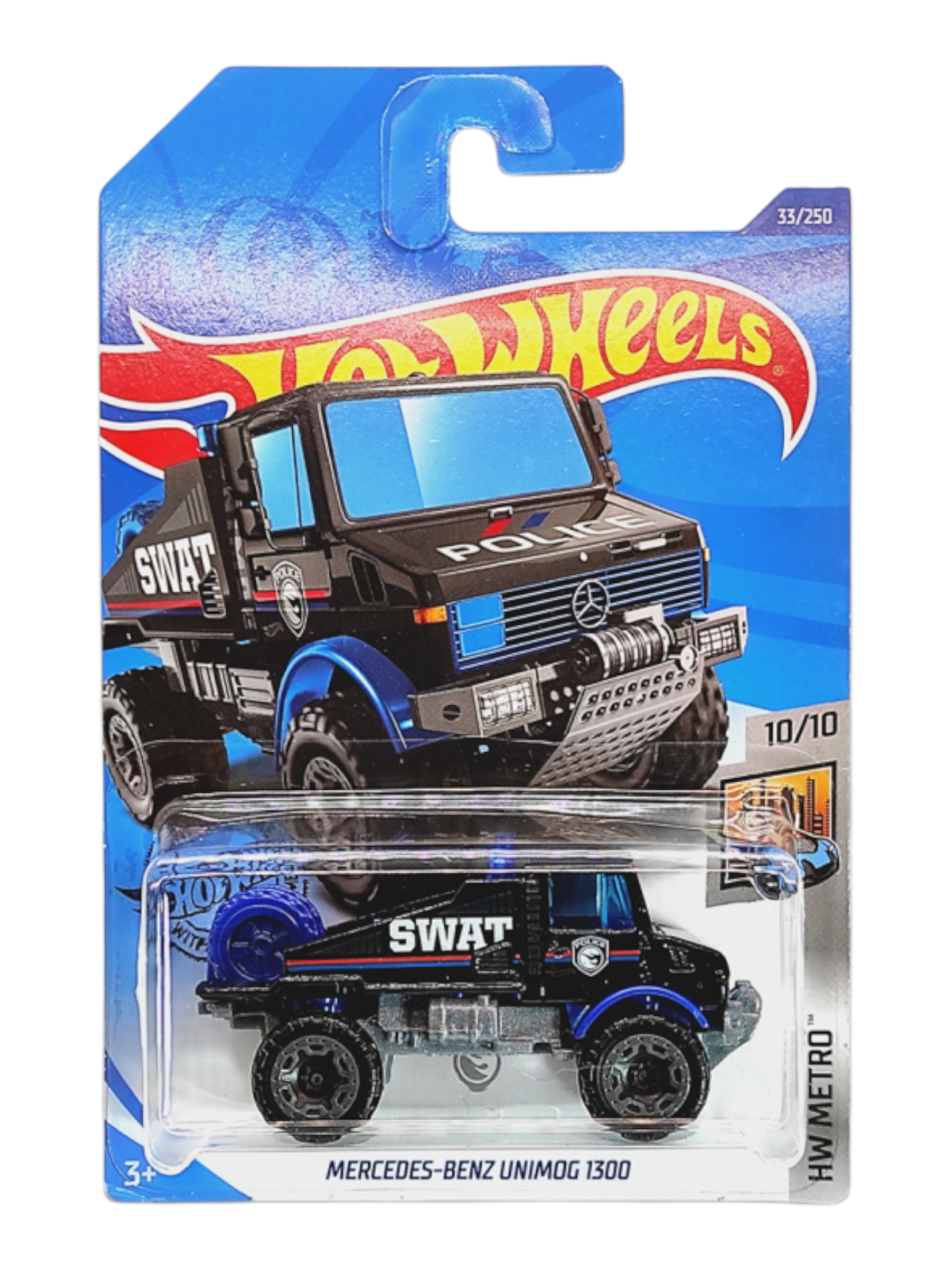 Hotwheels Mercedes-Benz Unimog 1300 Imported Mainline 1:64 Scale (Treasure Hunt)