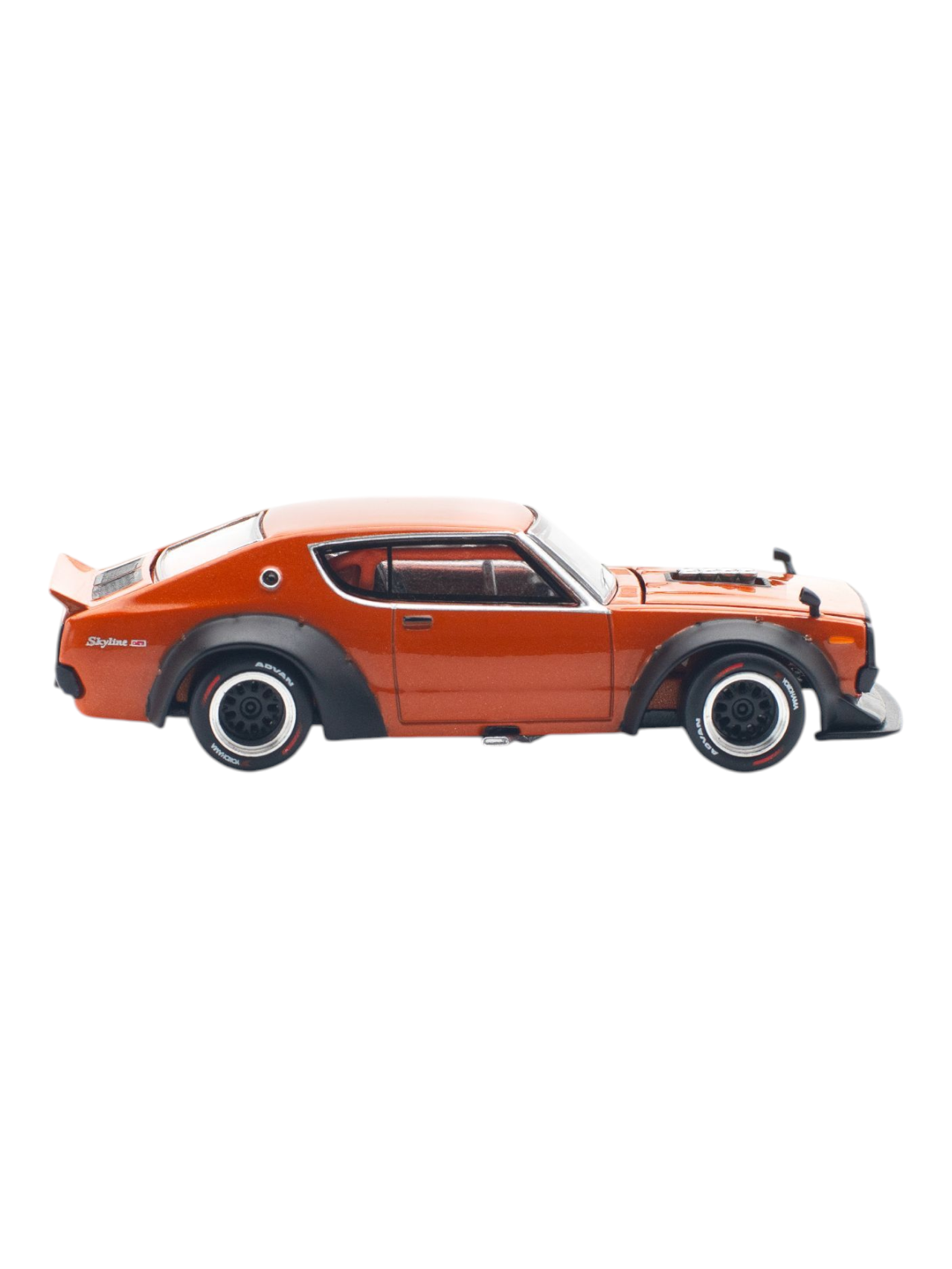 Pop Race Nissan Skyline GTR V8 Drift Kenmeri Orange PR640173 1:64 Scale
