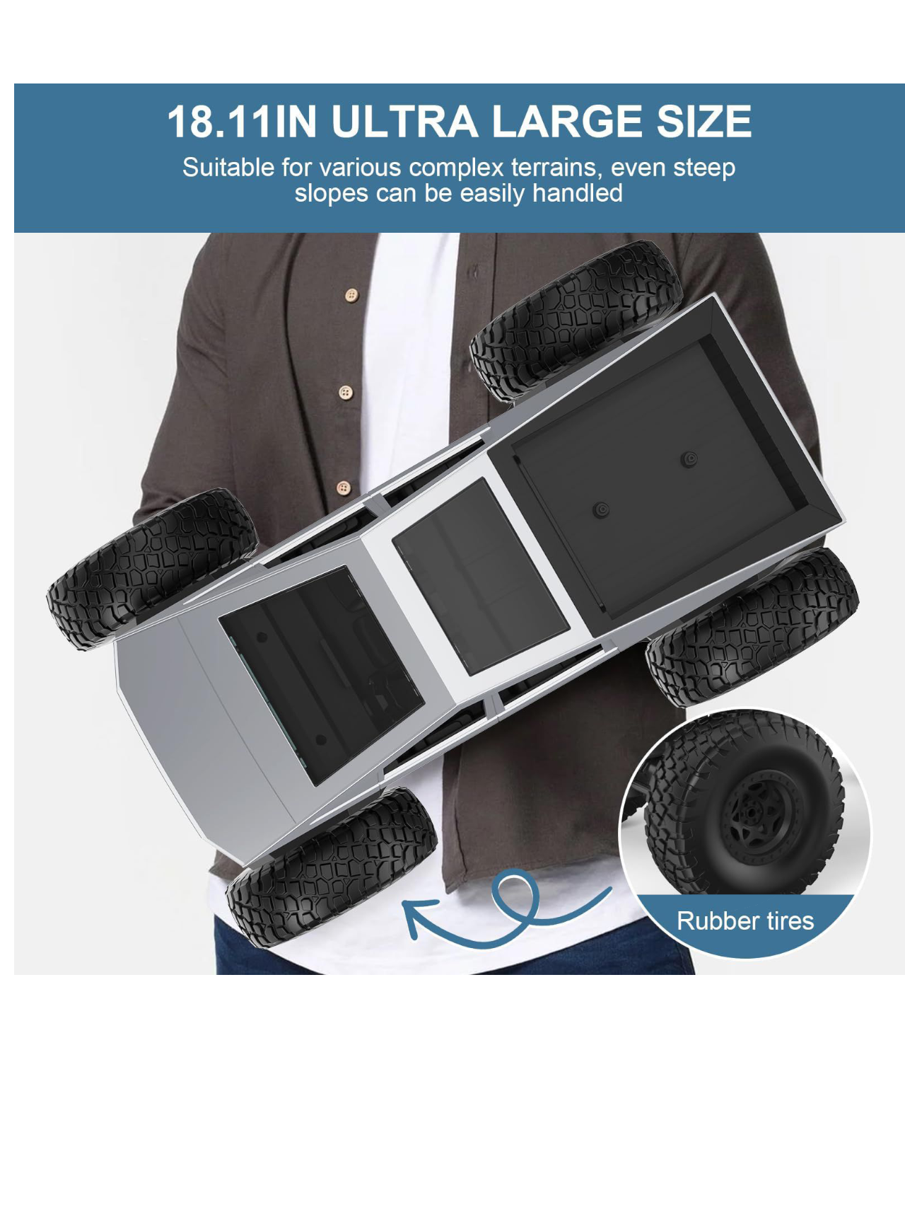 Tesla Monster Remote Control (RC) Truck 1:8 Scale