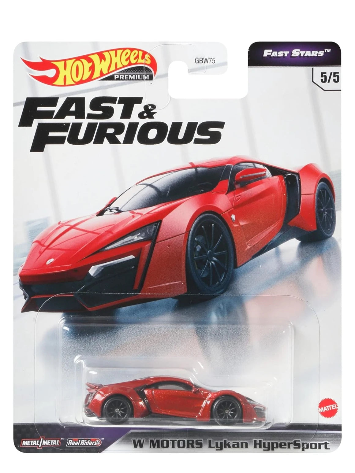 Hotwheels Fast & Furious Fast Stars W Motors Lykan Hypersport Imported Premium 1:64 scale (Blister Damaged)