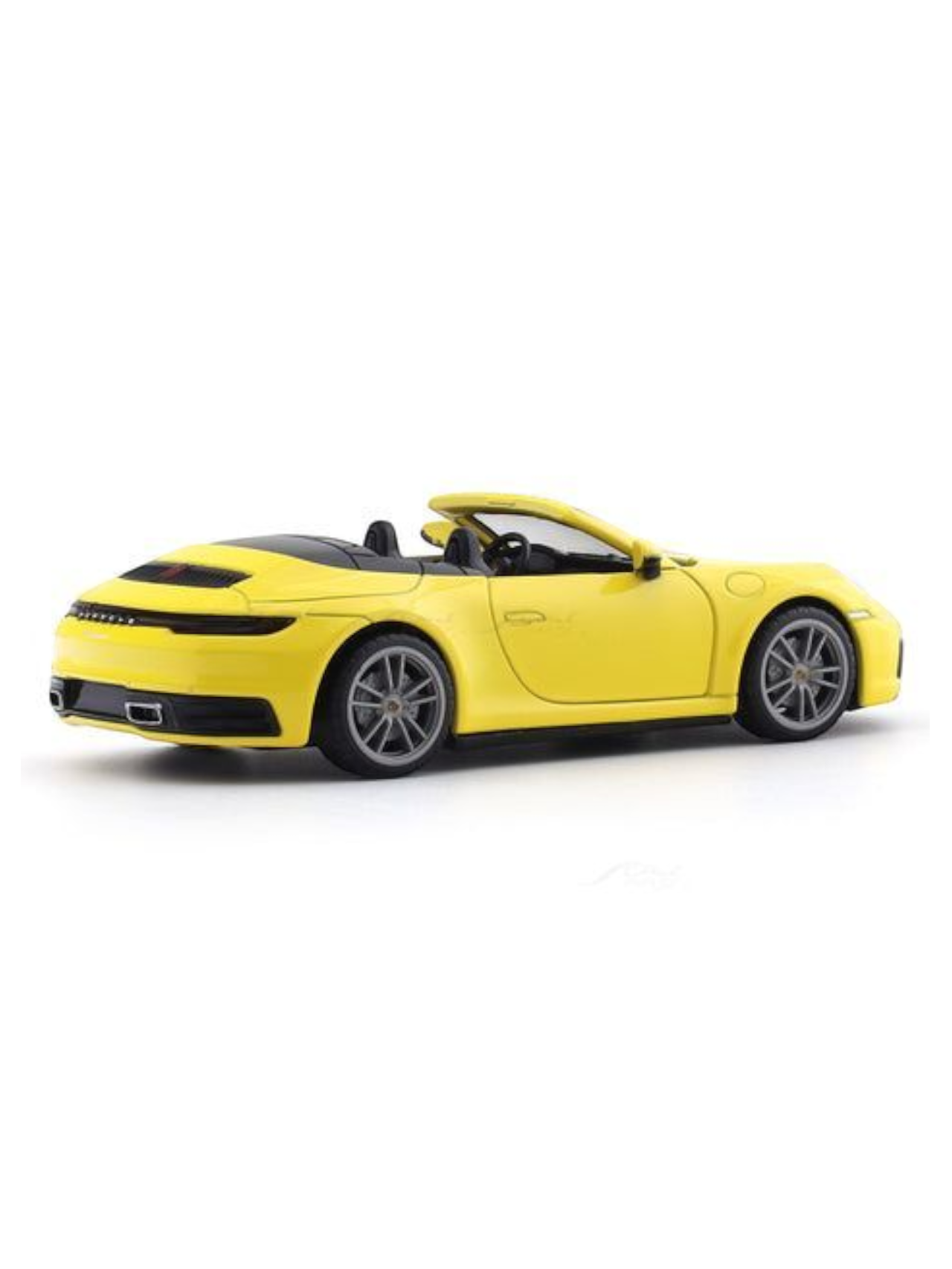 Porsche 911 Carrera Cabriolet Yellow 1:32 MSZ licensed pullback diecast Scale Model car