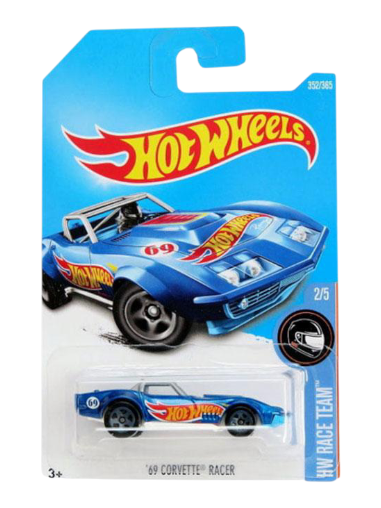 HotWheels 69 Corvette Racer Imported Mainline 1:64 Scale
