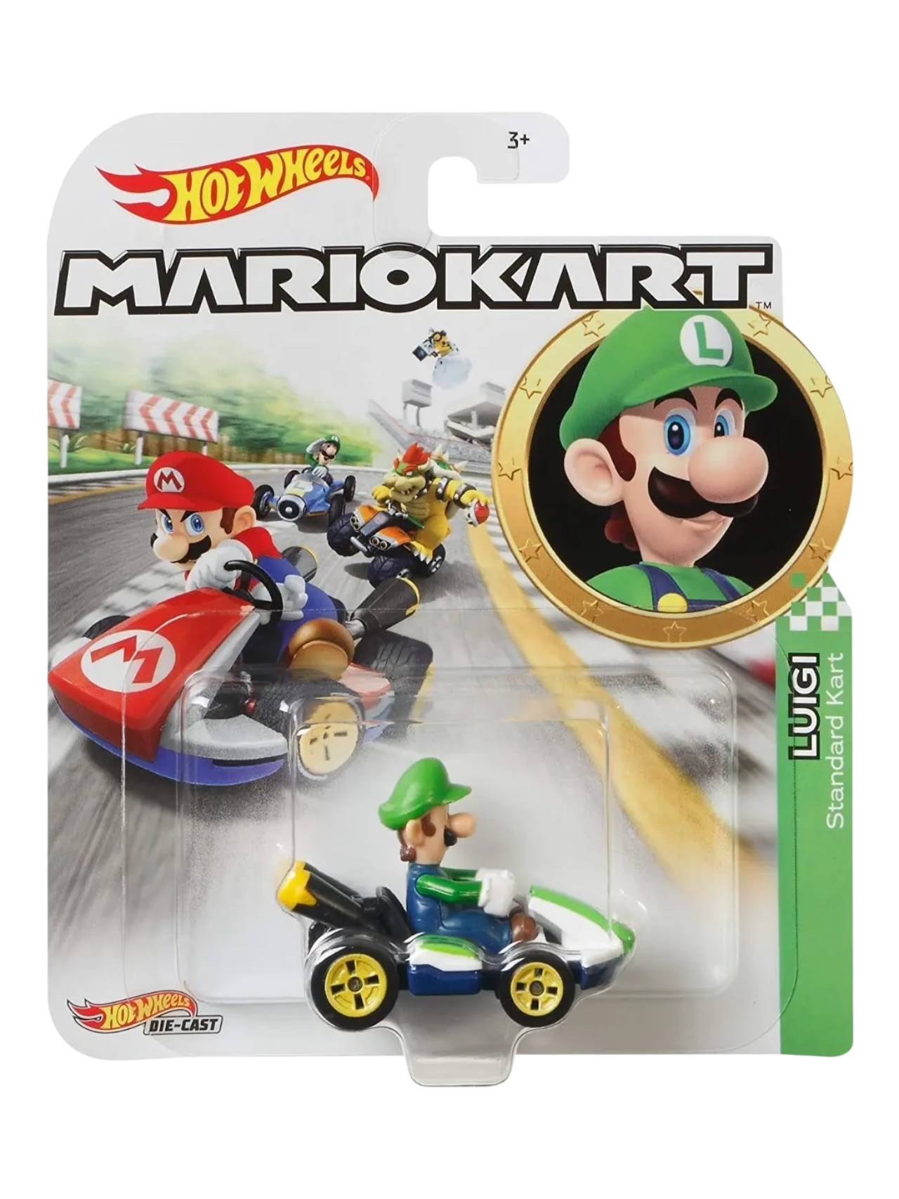 HotWheels Mariokart series Luigi Standard kart Imported 1:64 Scale