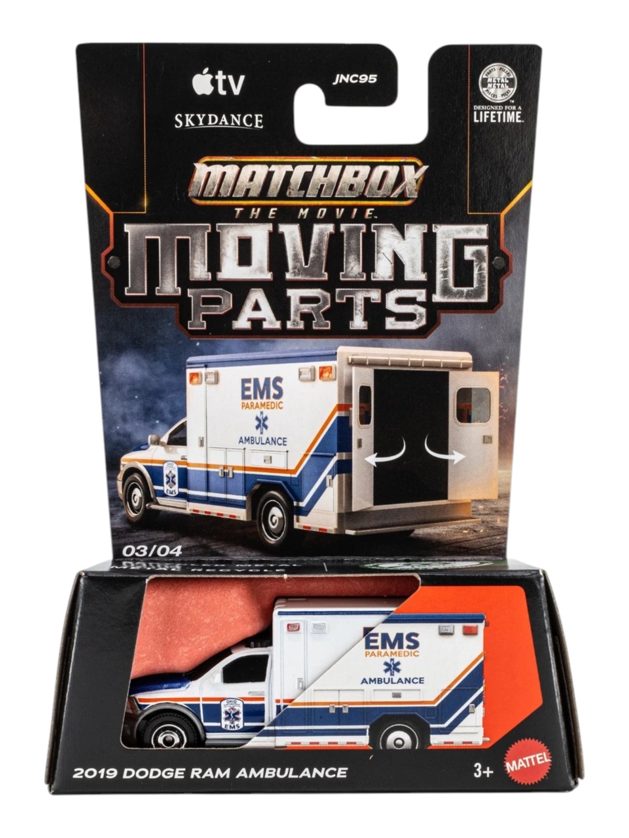 Matchbox The Movie Moving Parts 2019 Dodge Ram Ambulance 03/04 1:64 Scale Premium Die-Cast Vehicle with Opening Parts