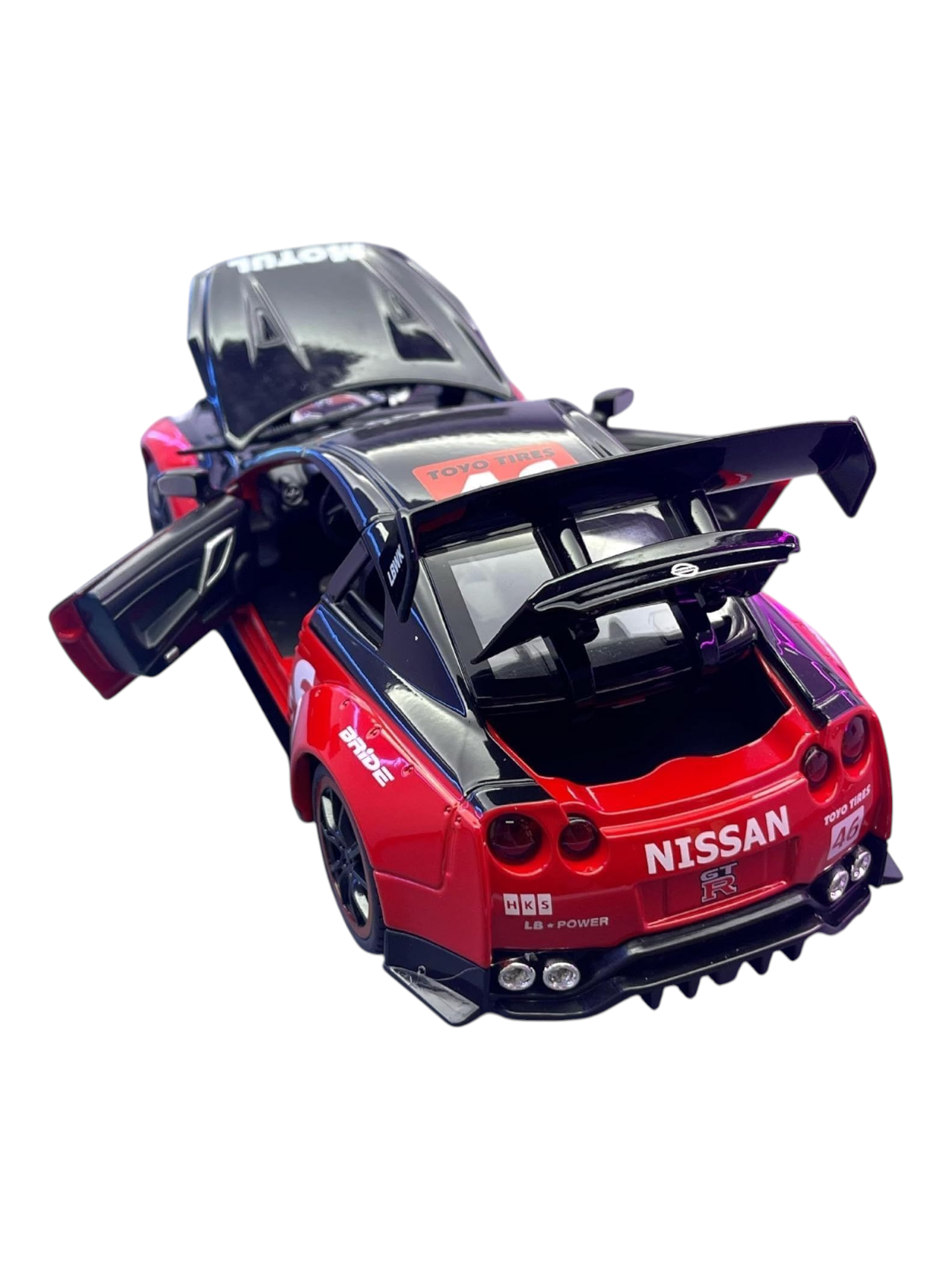 XQT Nissan GT-R R35 Alloy Car Simulation Die-Cast Model 1:22 Scale
