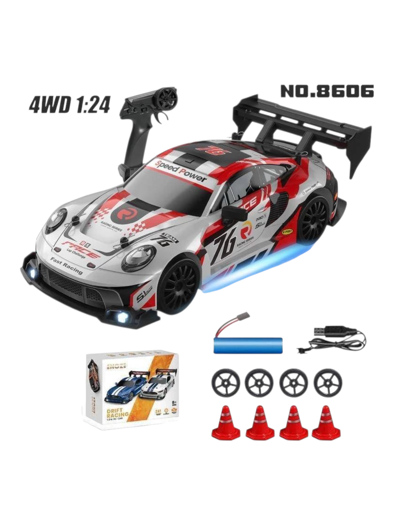Porsche Drift Racing 1:24 Scale Remote Control (RC) Car – Toy