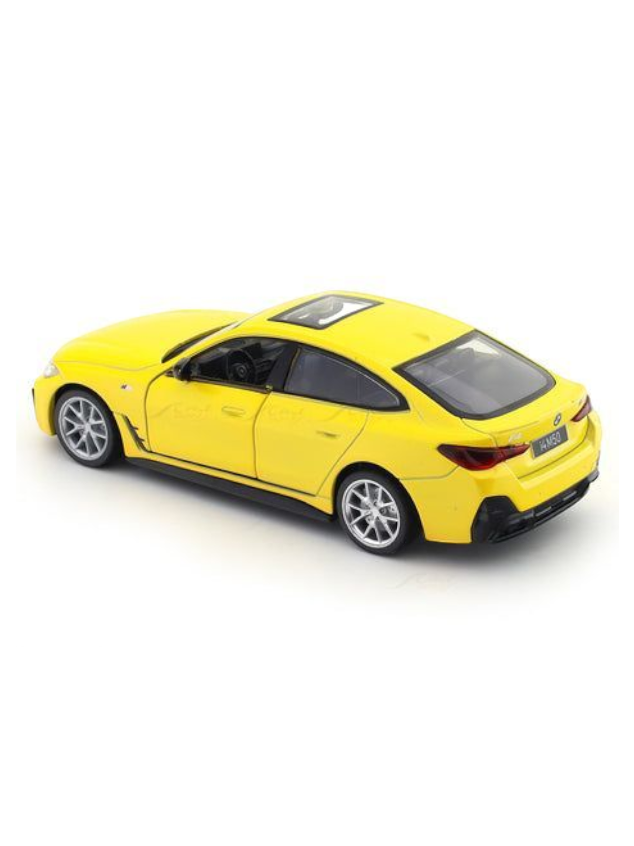 BMW i4 M50 Yellow 1:34 MSZ licensed pullback diecast Scale Model car