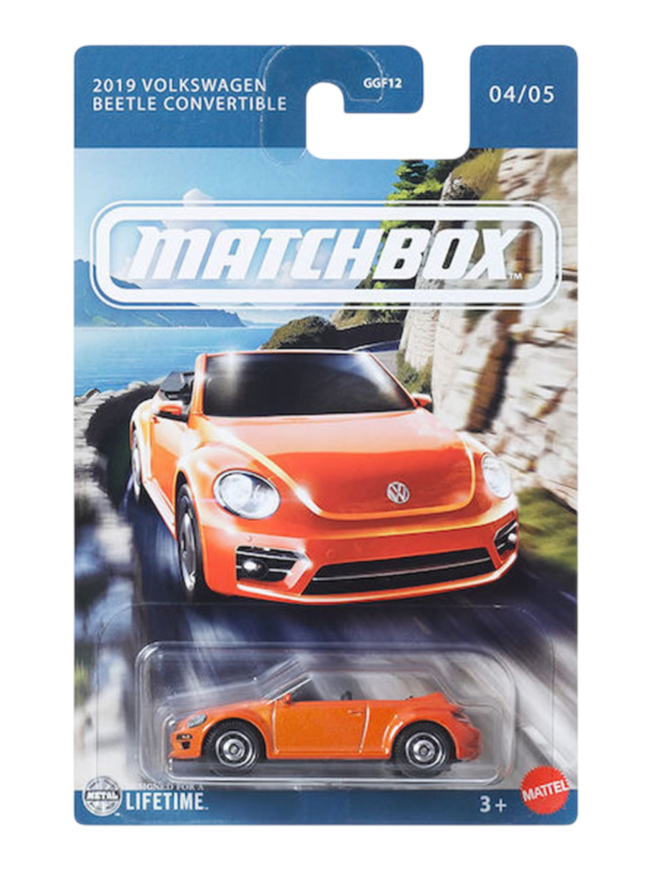 Matchbox 2019 Volkswagen Beetle Convertible Imported Mainline Card Art 1:64 Scale