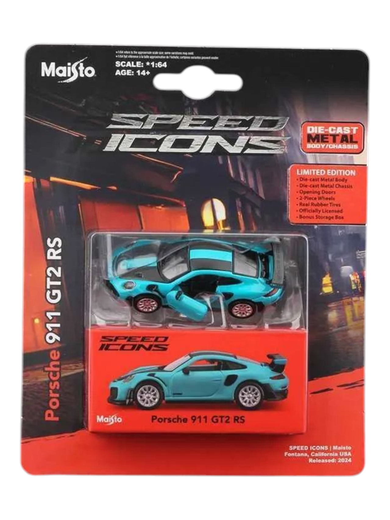 Maisto Speed Icons Porsche 911 GT2 RS 1:64 Scale