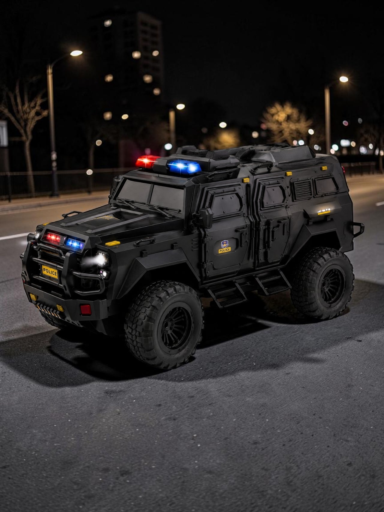 EDDIE TOYS SWAT OFF ROAD VEHICLES With Led Light 2.4G Remote Control Police 1.8 Scale