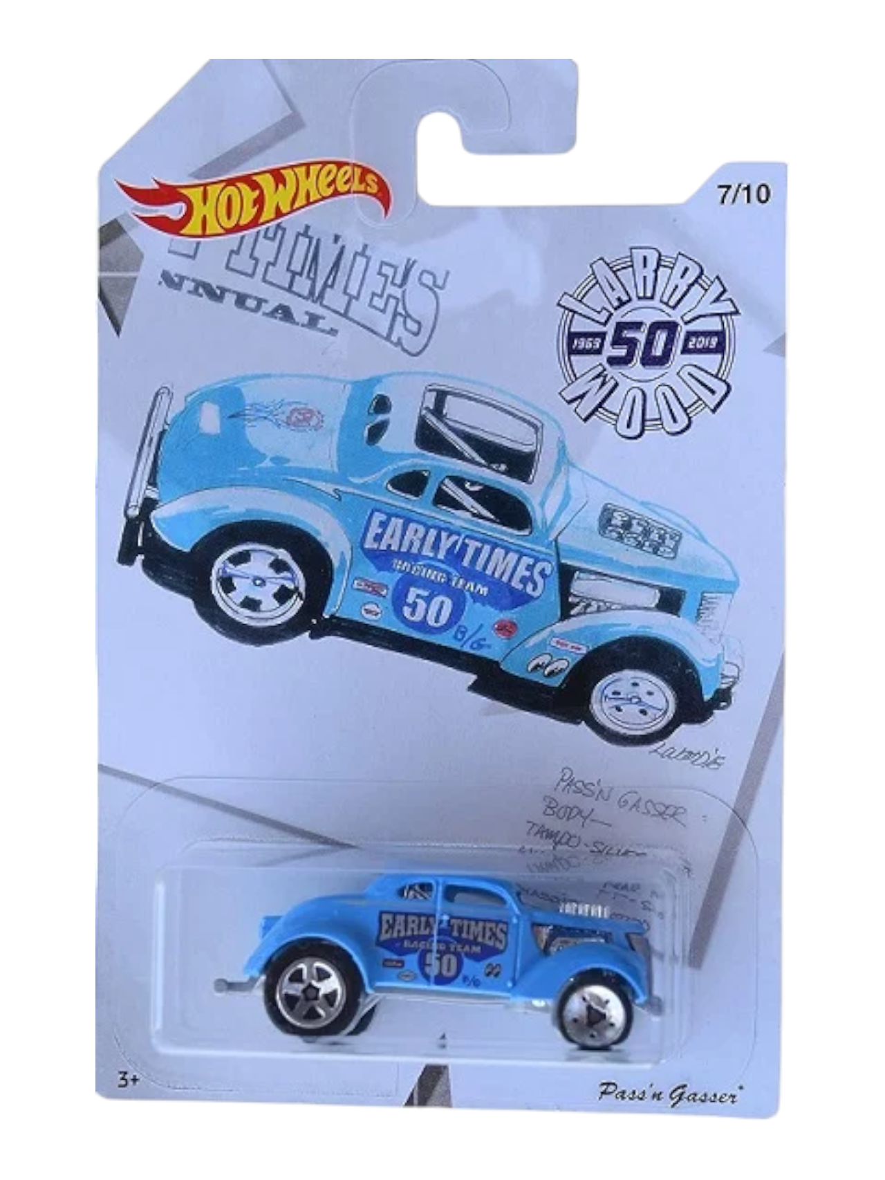 Hotwheels Passing gasser Card Art Imported Mainline 1:64 Scale