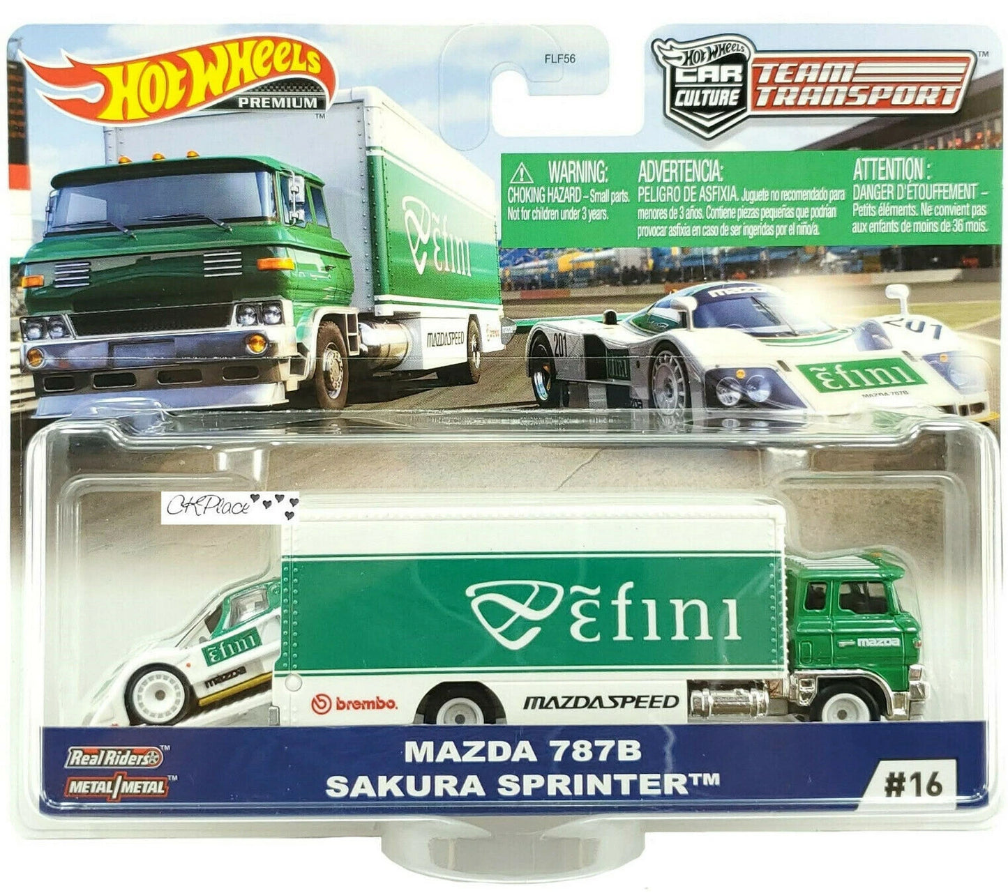 Hotwheels Team Transport Mazda 787B Sakura Sprinter Premium imported 1:64