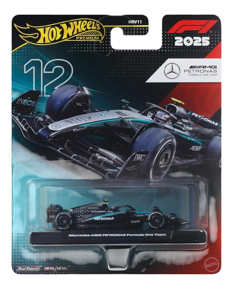 Hotwheels formula 1 (f1) 2025 Mercedes-amg petronas formula one team no 12 imported premium 1:64 Scale