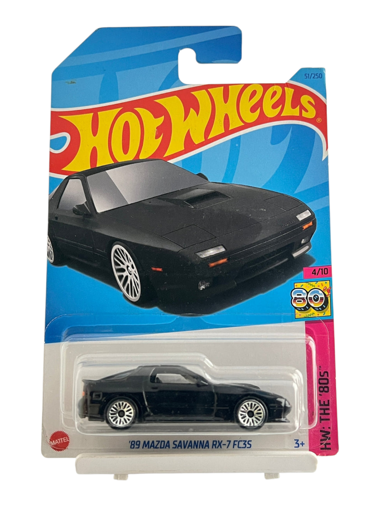 HotWheels The 80's 89 Mazda Savanna RX-7 FC3S Imported Mainline 1:64 Scale