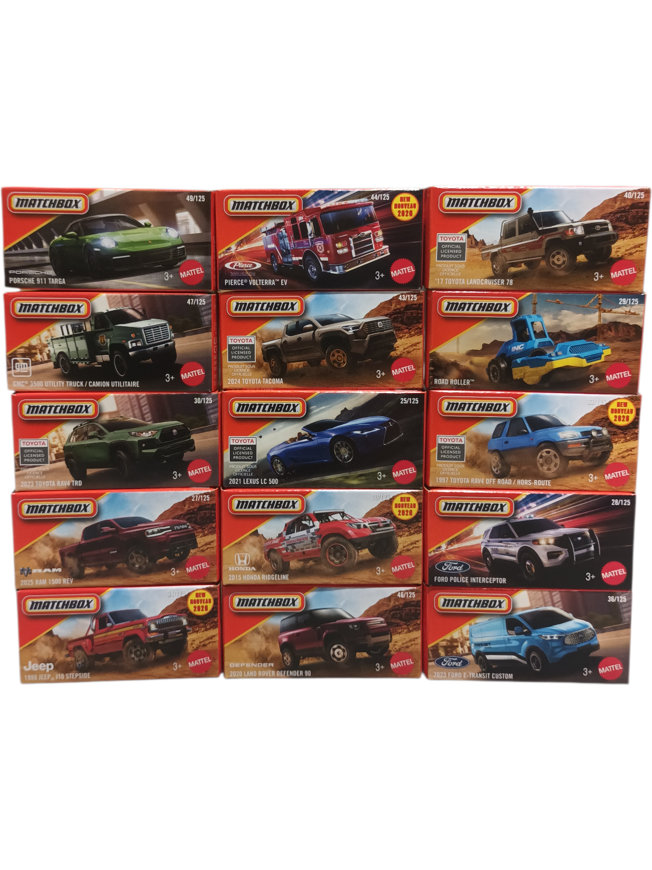 Matchbox Power Grabs new nouveau 2026 set if i 24 car's Imported Mainline 1:64 Scale