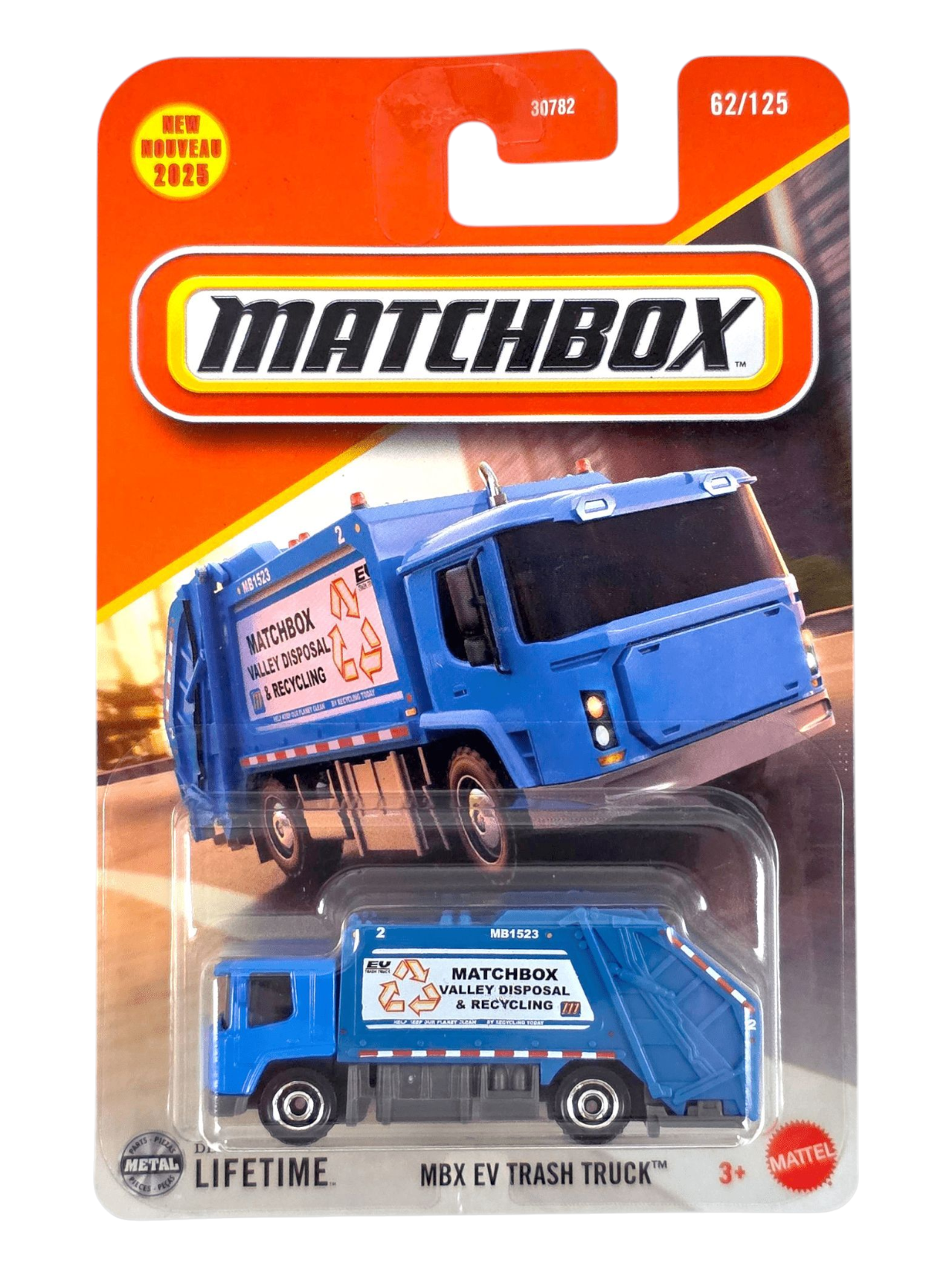 Matchbox MBX EV Trash Truck Imported Mainline 1:64 Scale