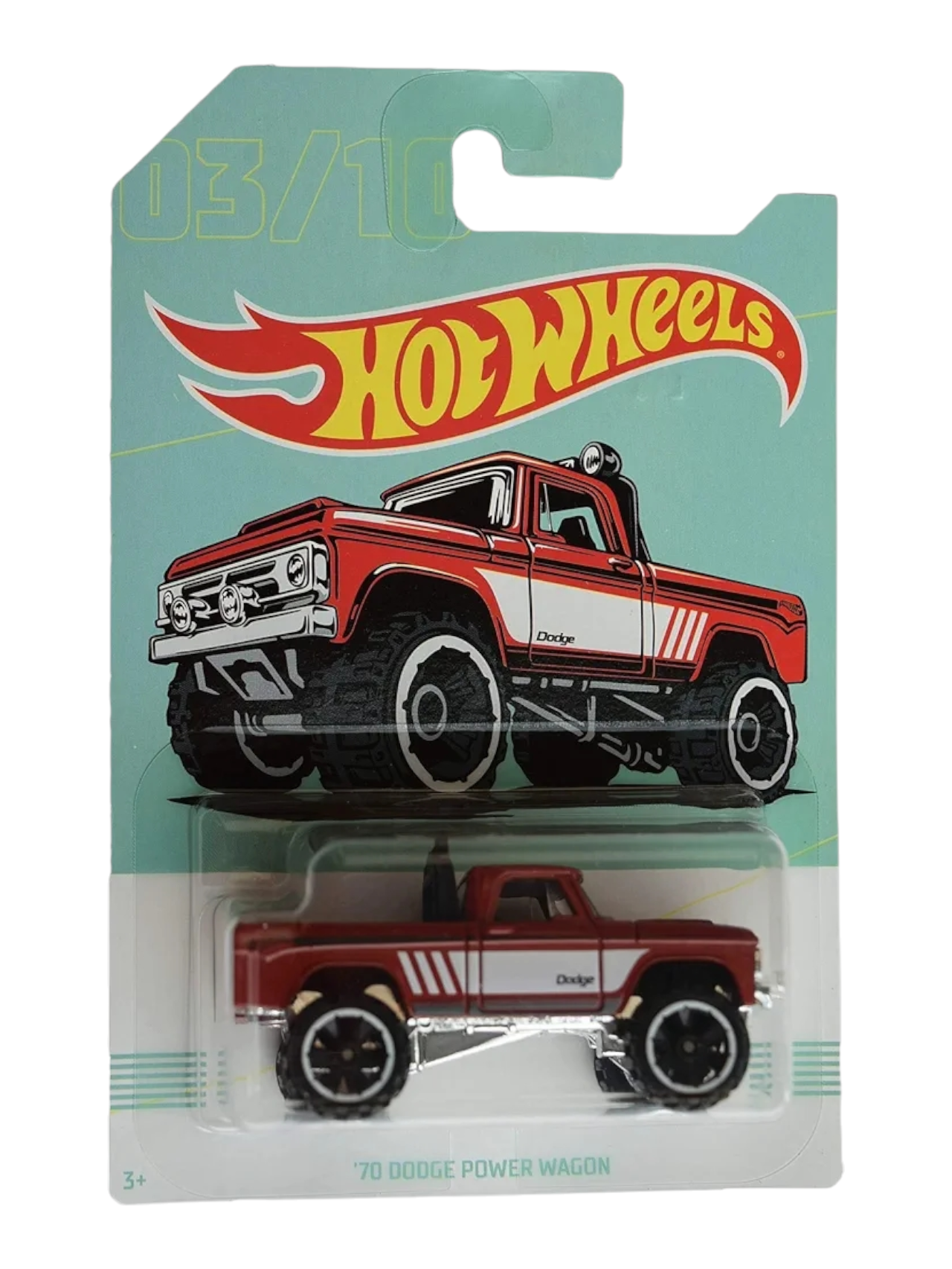 Hotwheels 70 Dodge power wagon imported mainline card art 1:64 Scale