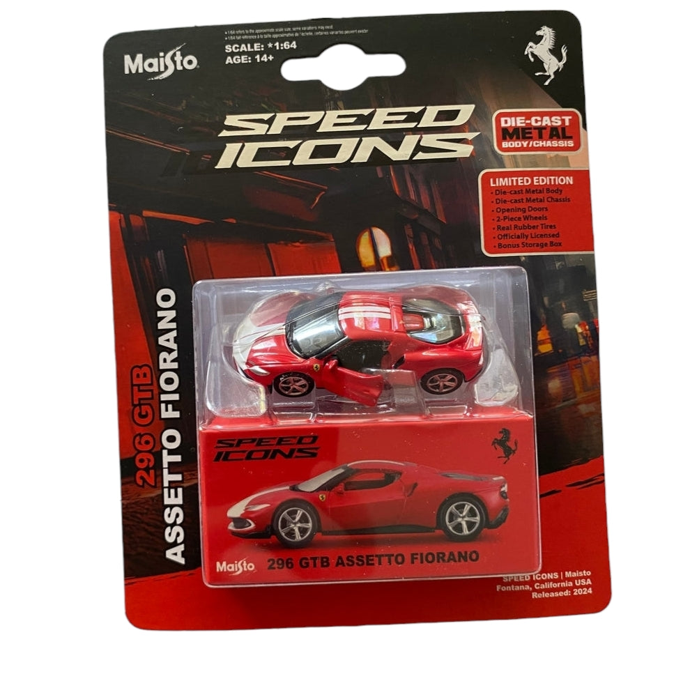 Maisto speed icons Ferrari 296 gtb assetto fiorano 1:64 Scale