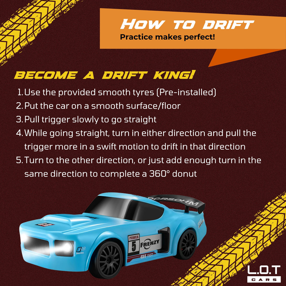 Flare 4x4 Remote Control Drift Car 1:24 Scale