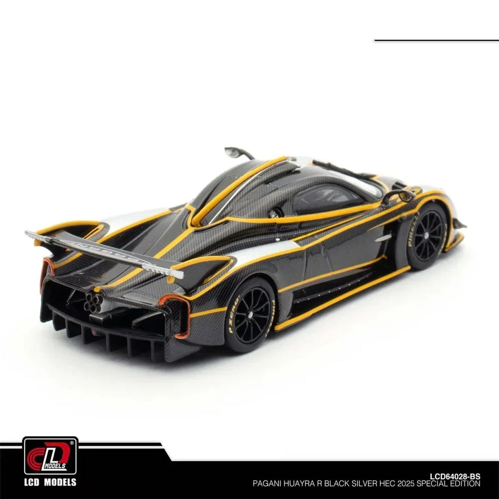 LCD Models Pagani Huayra R Imported 1:64 Scale die-cast Model (code-LCD64028-BS-Black/Silver)