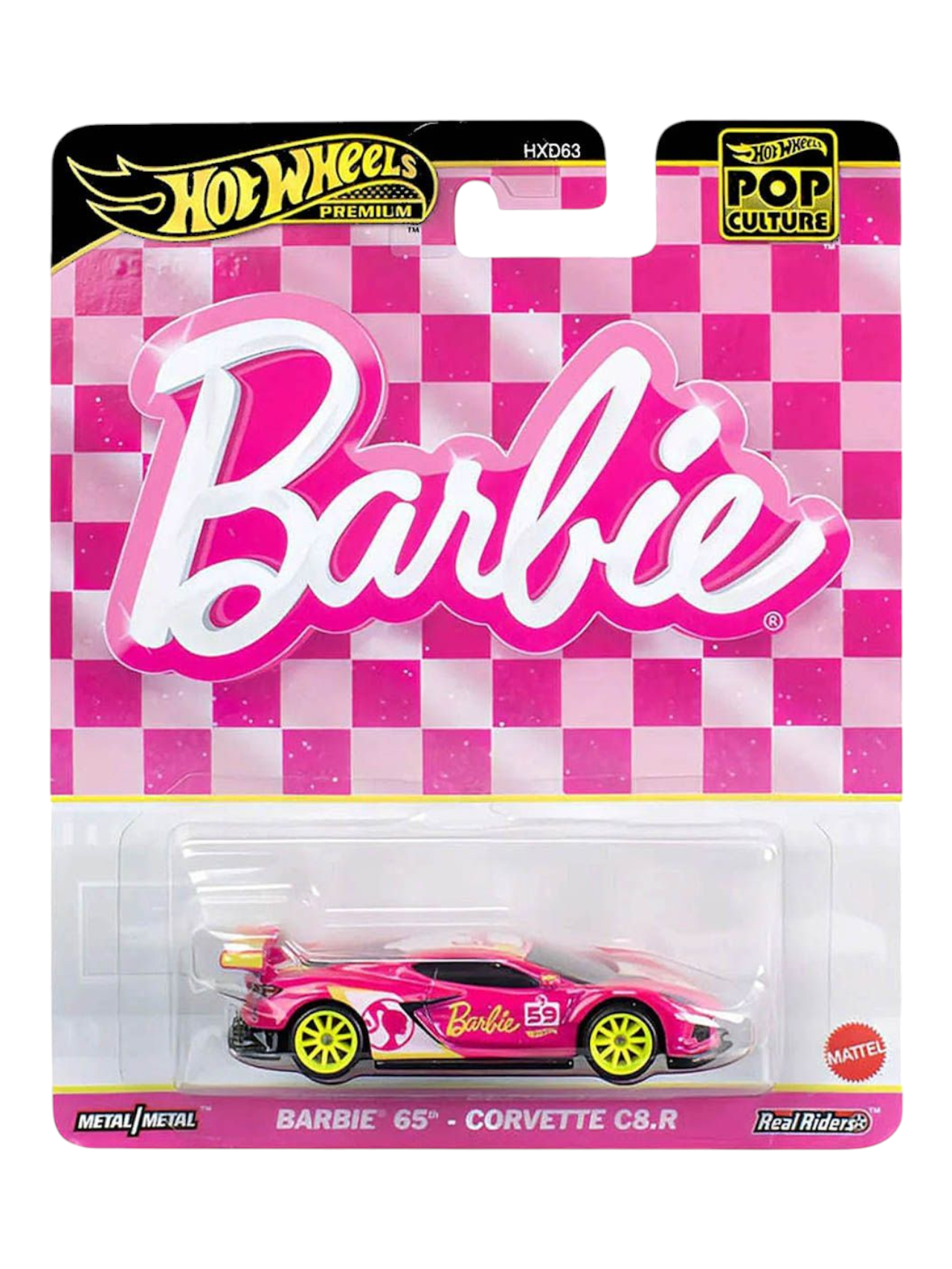 HotWheels Barbie 65th-Corvette C8.R Imported Premium 1:64 Scale