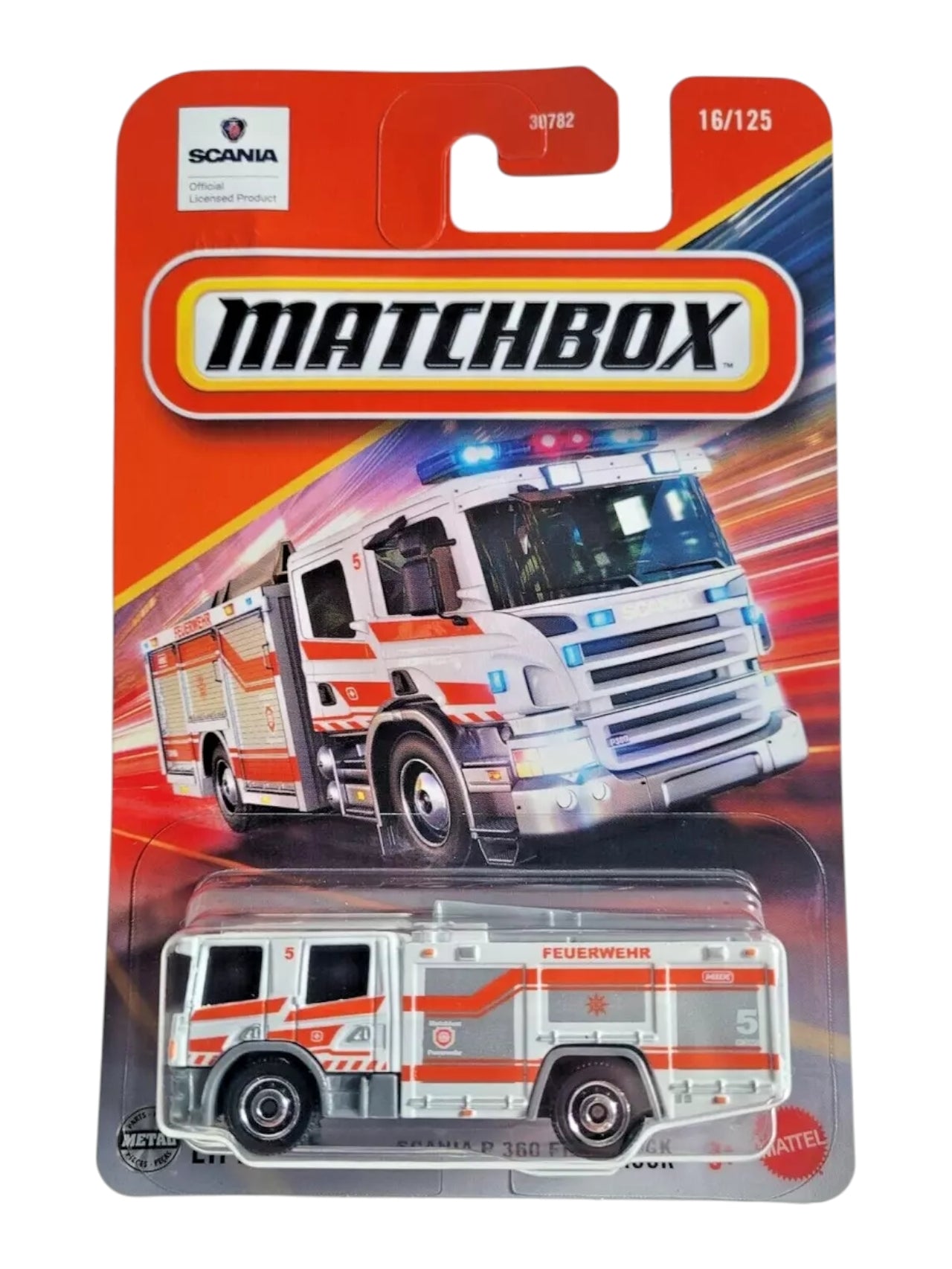 MatchBox scania p360 fire truck imported mainline 1:64 Scale