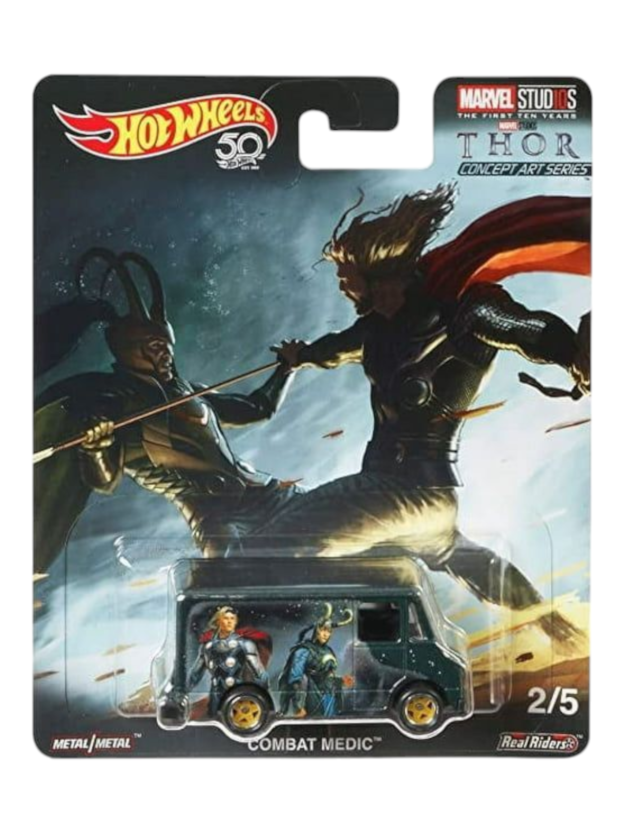 HotWheels Marvel Studios The First Ten Years Thor Concept Art Series Combat Medic Imported Premium 1:64 Scale