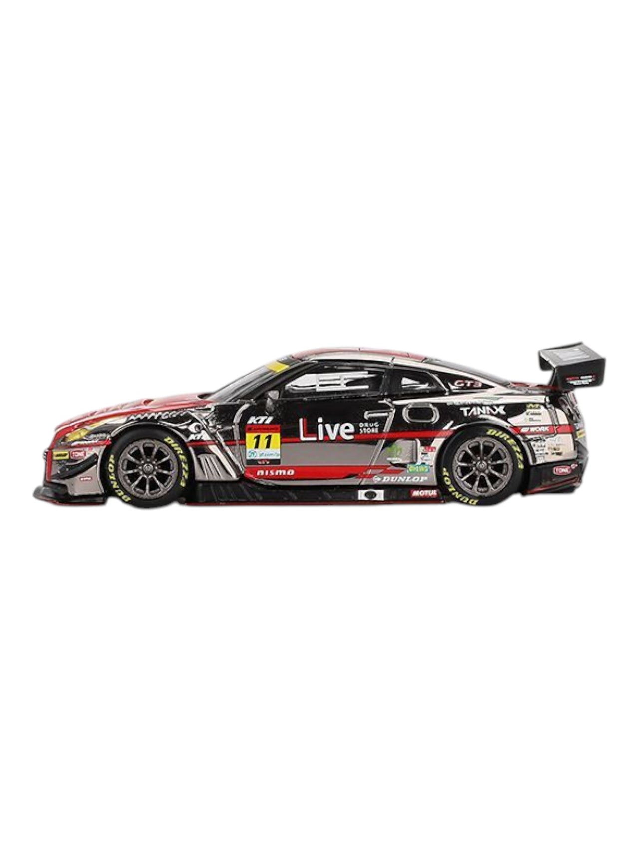 Mini GT Nissan GT-R Nismo GT3 #11 (2023 Super GT Series Gainer Tanax GT-R Gainer) Code-861 1:64 Scale