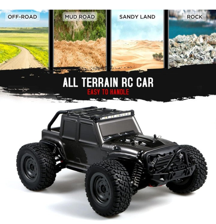GANTRY 1:16 Scale RTR 4x4 RC Off-Road Racing Car – 2.4GHz High-Speed All-Terrain Vehicle with 7.4V Li-ion Battery, Magnetic Speed Motor, Shock Absorbers & Anti-Skid Tires Speed of 35 to 40 KM/H Remote control