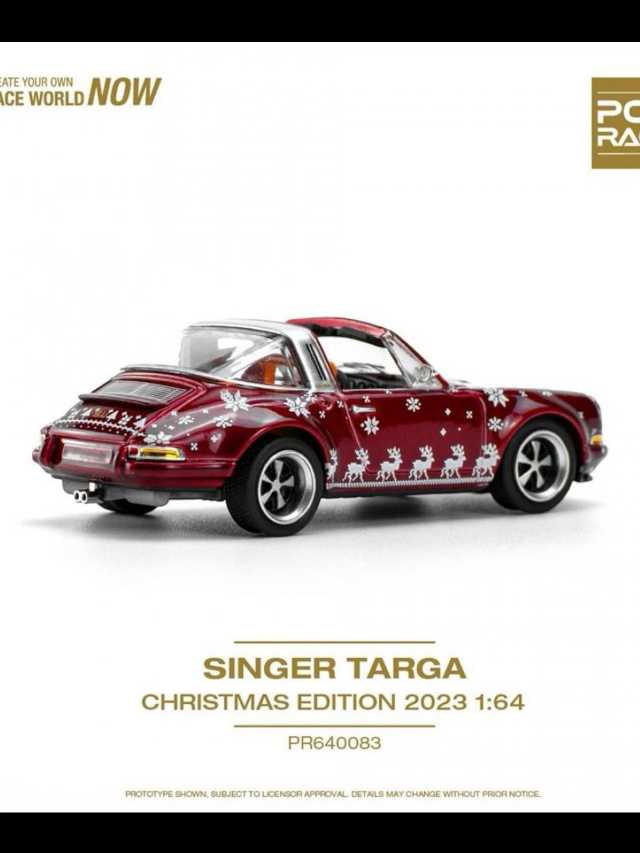 Pop race pr64-83 Singer Targa christmas 1:64 scale