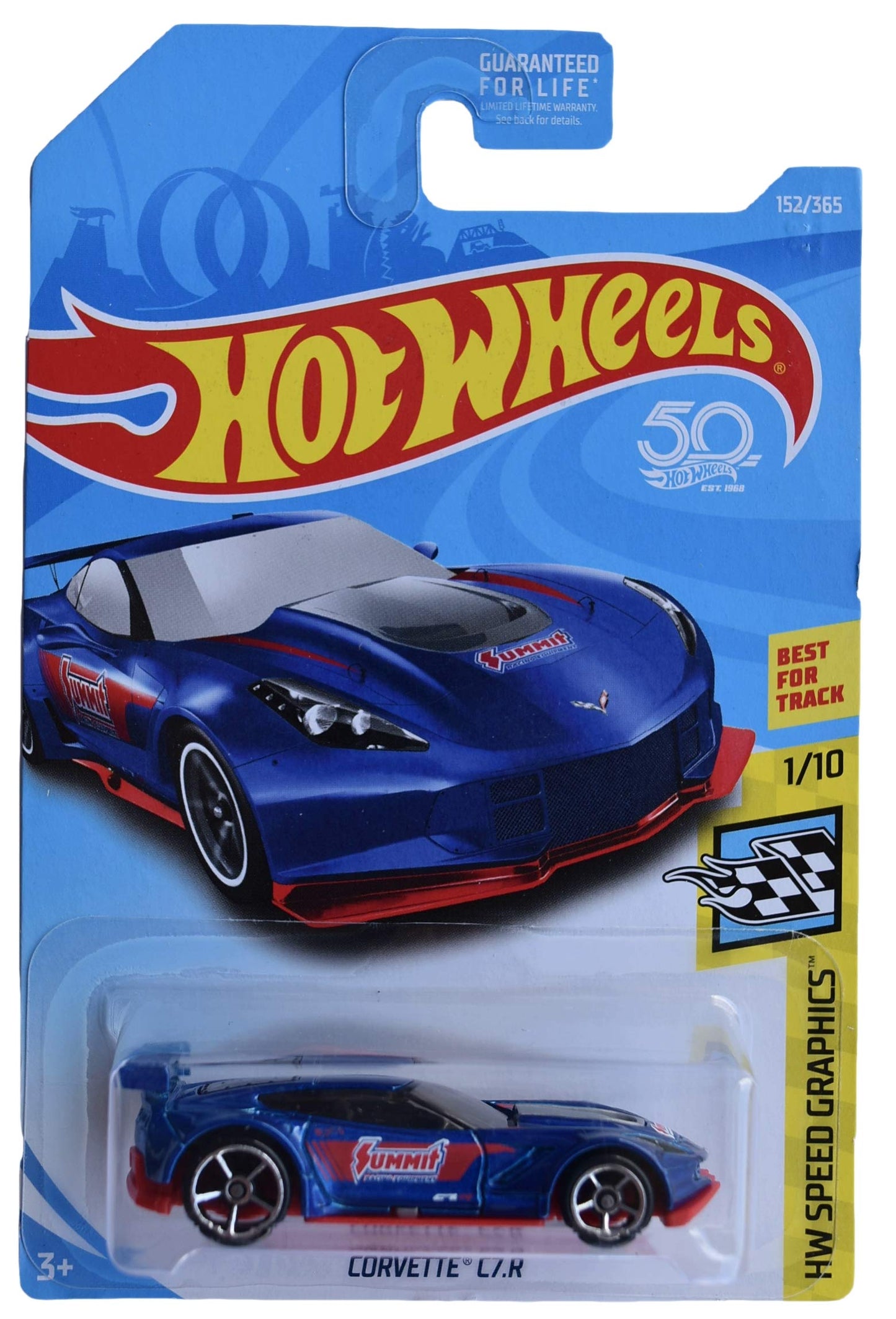 HotWheels Speed Graphics Corvette C7 R Imported Mainline 1:64 Scale