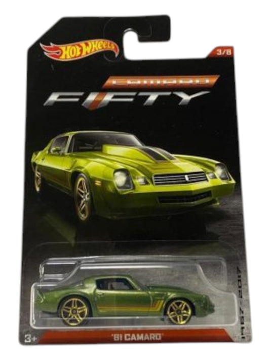 HotWheels Camaro Fifty 81 Camaro imported mainline 1:64 card art