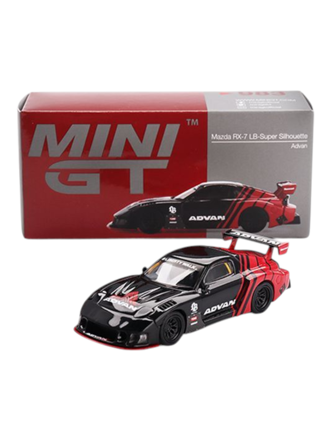 Mini GT Mazda RX-7 LB-Super Silhouette (Advan) Code - 983 1:64 Scale