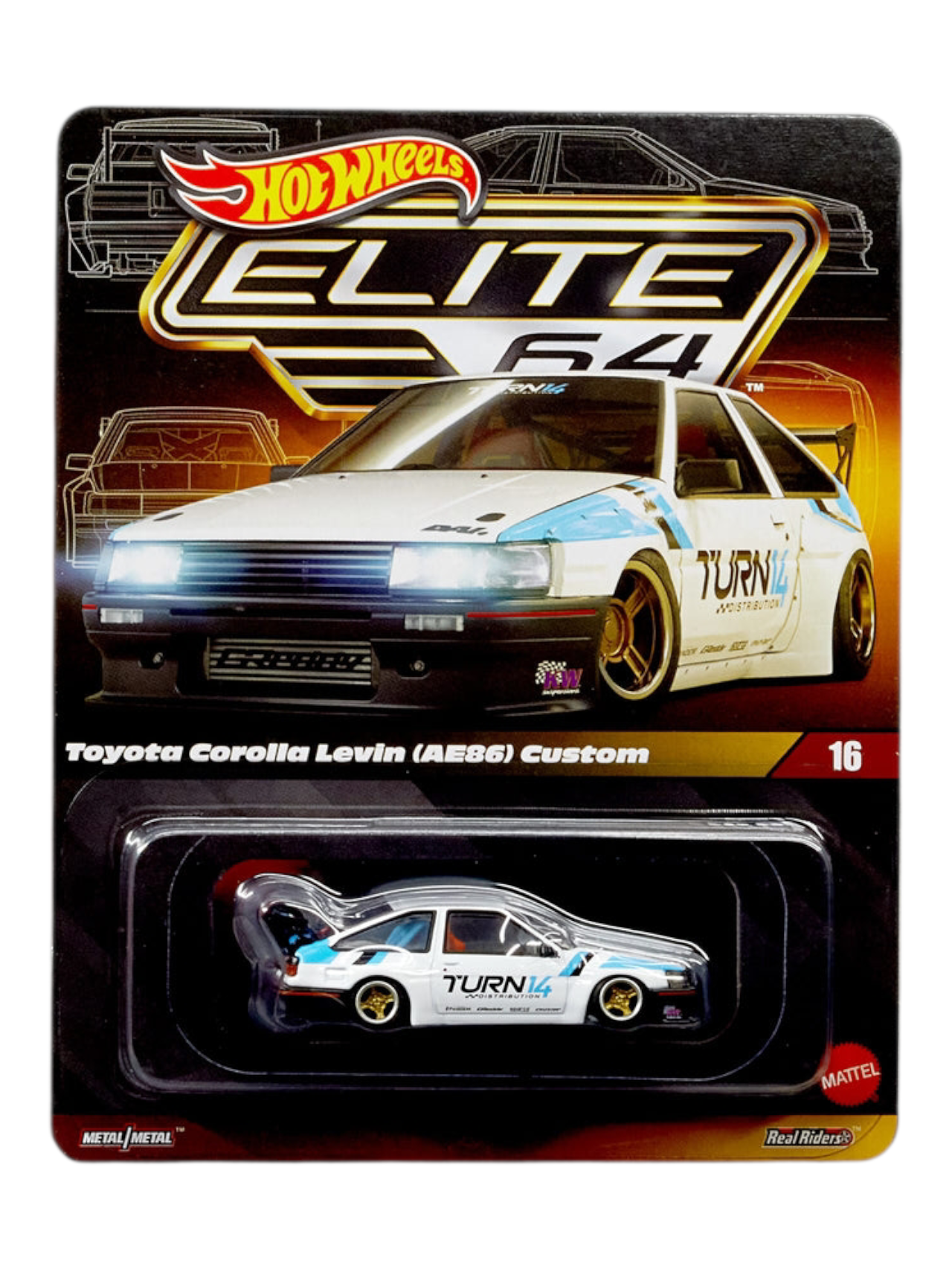 ミニカー Hot Wheels Elite 64 Toyota Corolla Levin HotWheels Elite 64 Toyota Corolla Levin (AE86) Custom 1:64 Scale