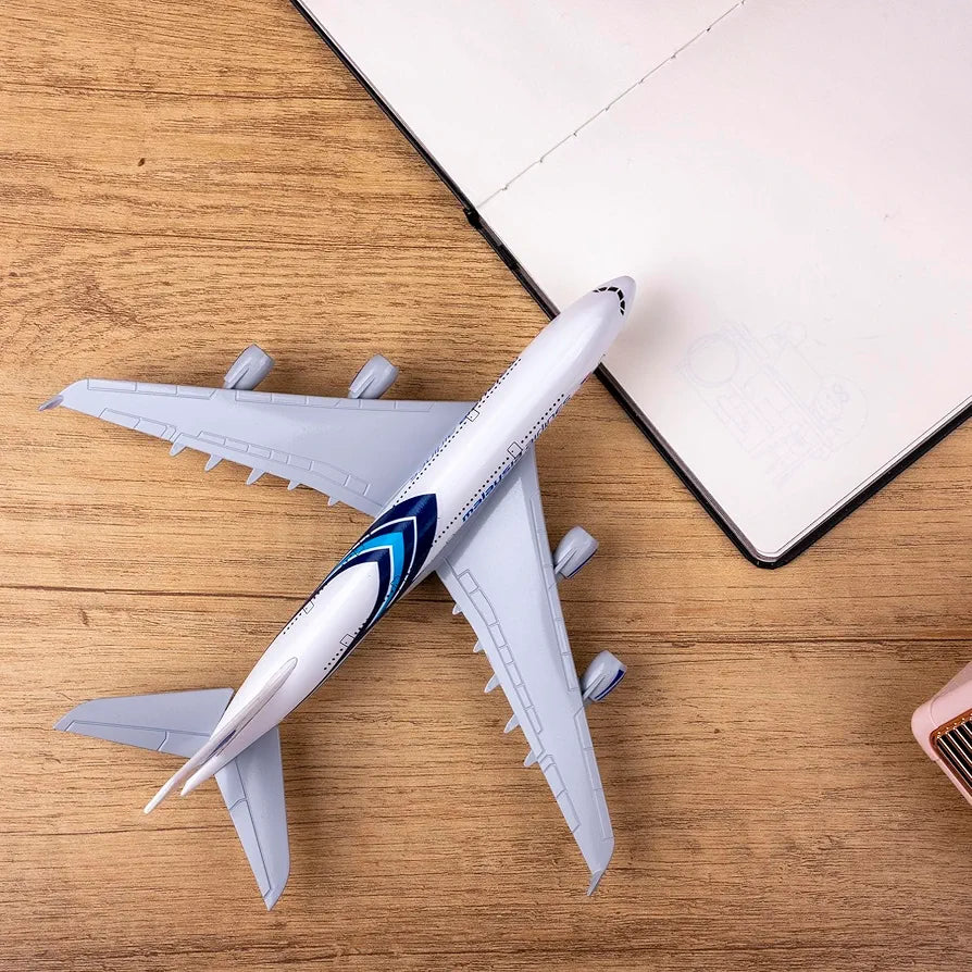 Aircraft Malaysia Airlines A380 Airbus 9H-HNF Diecast Airplane (No.304) Display Stand With Landing Wheels 20cm" Scale