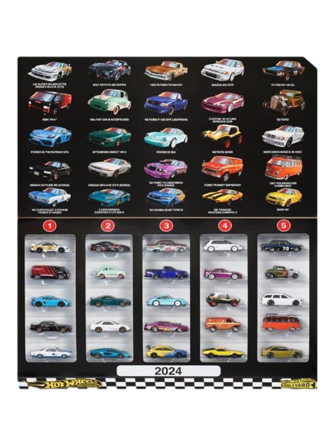 HotWheels 2024 boulevard set of 25 imported premium 1:64 Scale
