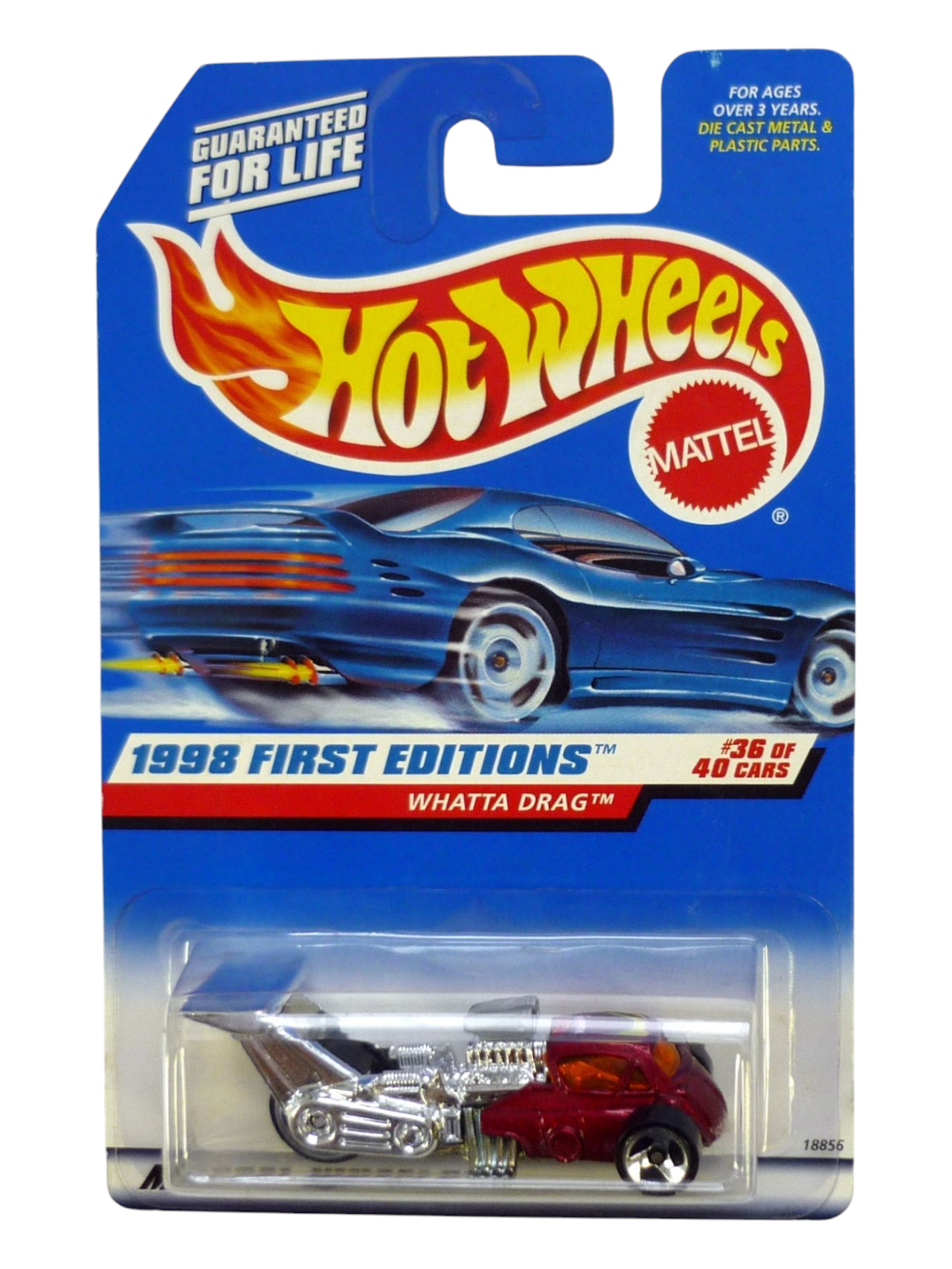 HotWheels 1998 First Editions Whatta Drag Imported Mainline 1:64 Scale