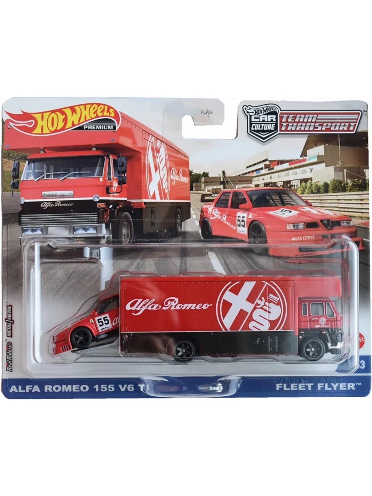 HotWheels Team Transport Alfa Romeo 155 V6 Ti Fleet Flyer Imported 1:64 Scale