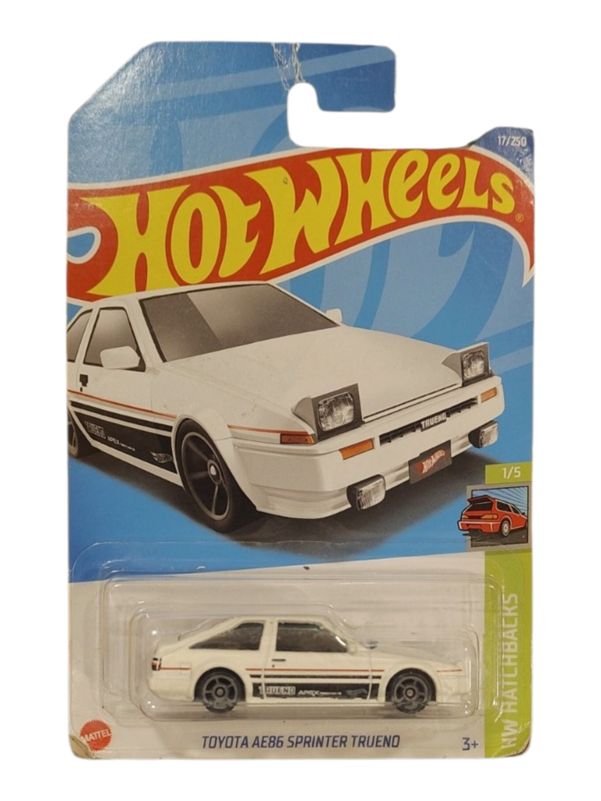 HotWheels Mainline "Toyota AE86 Sprinter Trueno" Imported Mainline 1:64 Scale