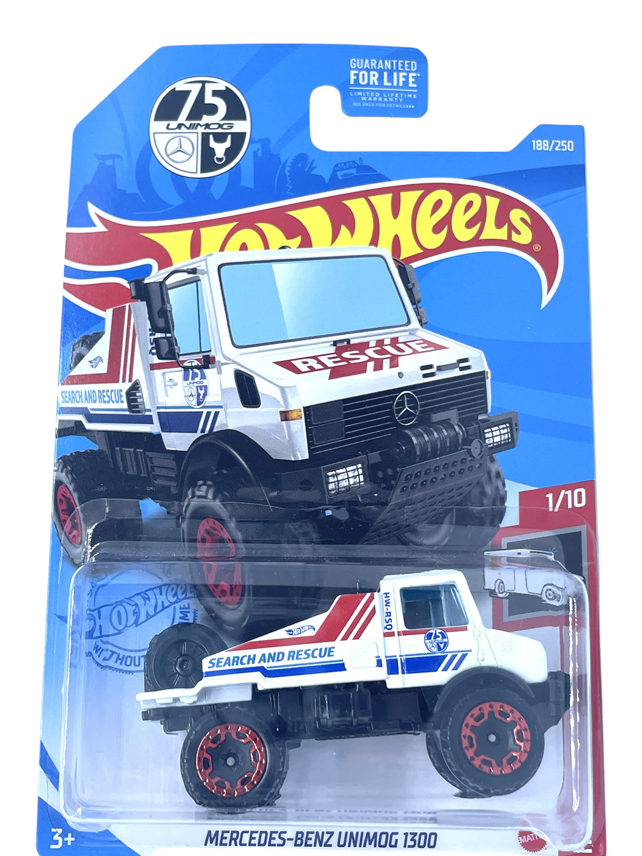 HotWheels Mercedes-Benz UNIMOG 1300 Imported Mainline 1:64 Scale GTC54-M7C5