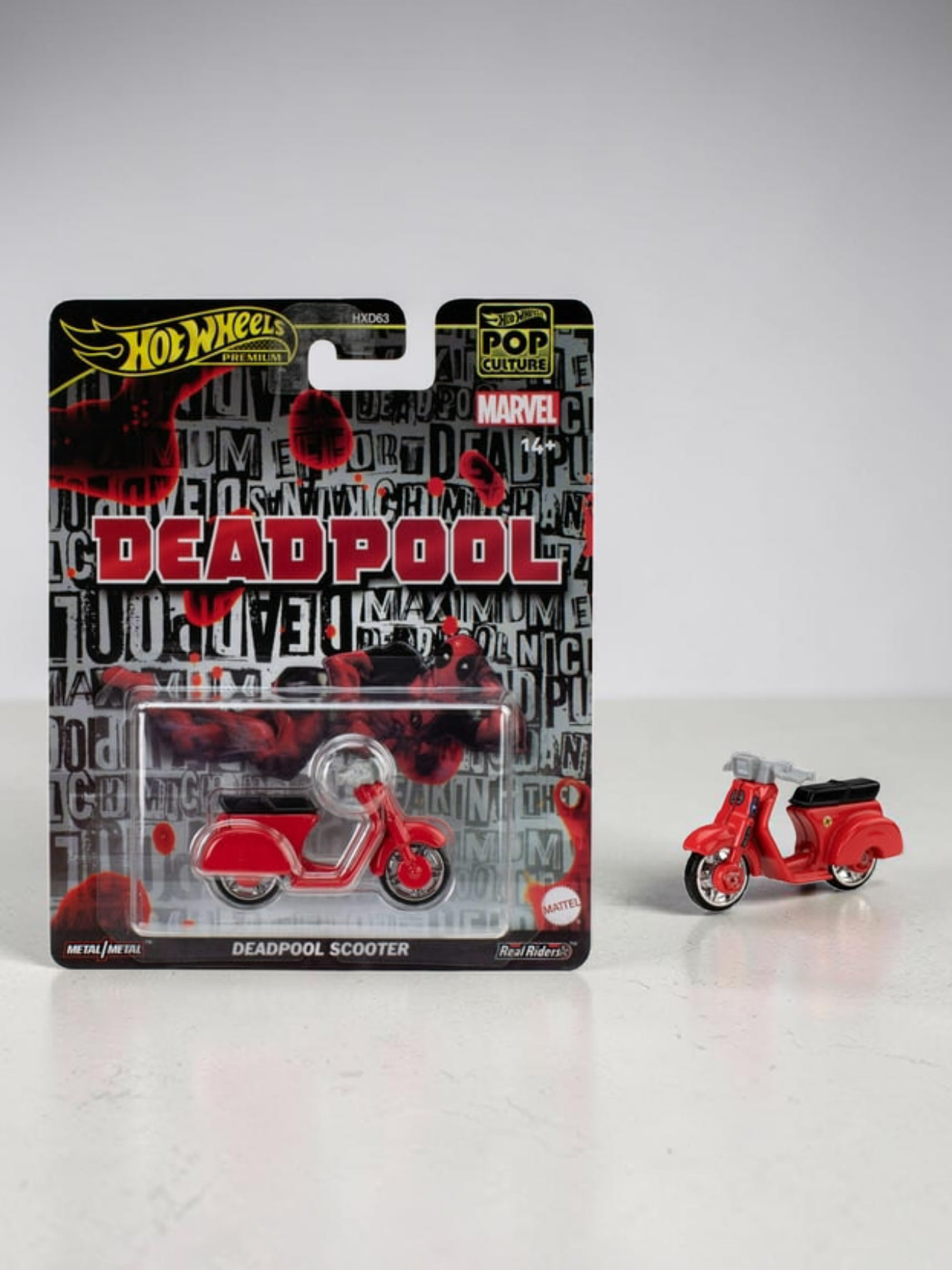 HotWheels Pop Culture Marvel Deadpool Scooter Imported Premium 1:64 Scale