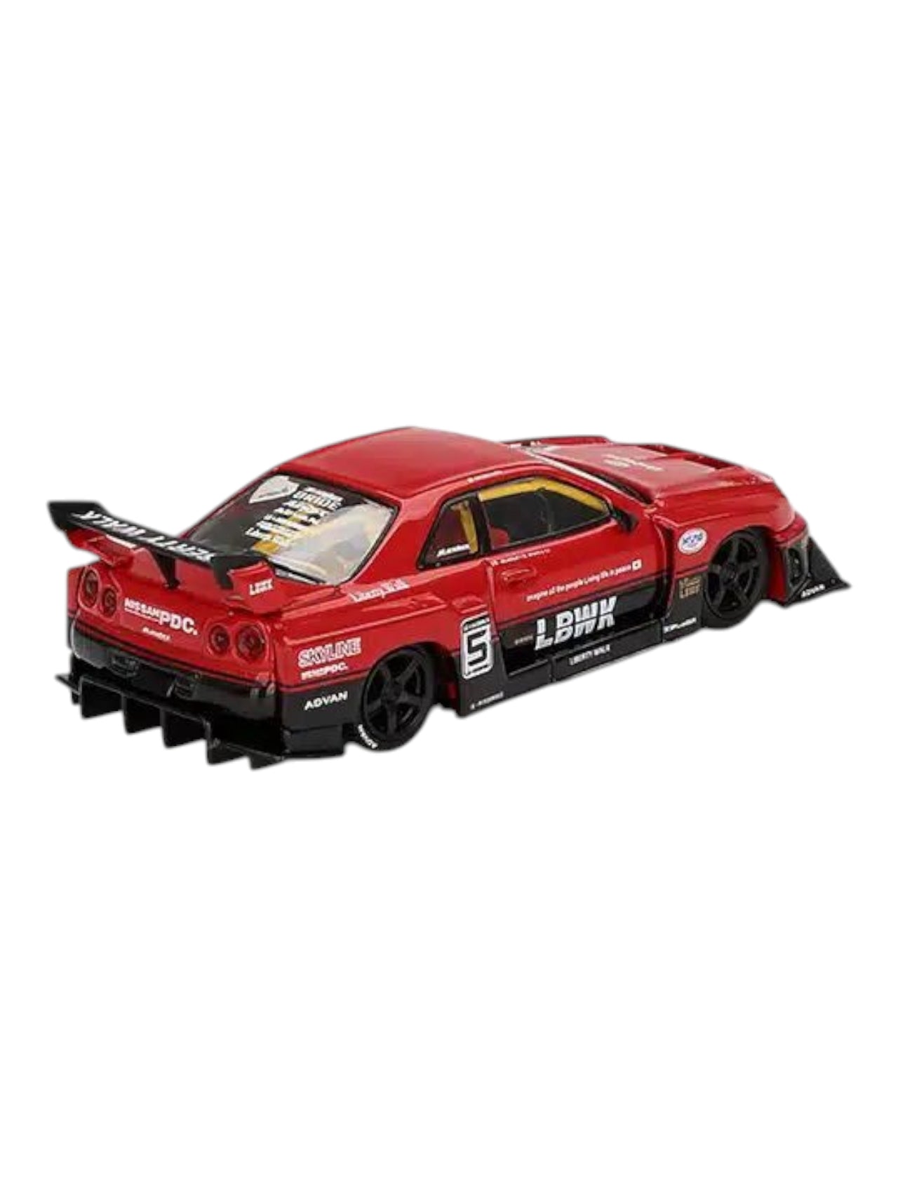 Mini GT Nissan LB-ER34 Super Silhouette Skyline (Red/Black) 1:64 Scale
